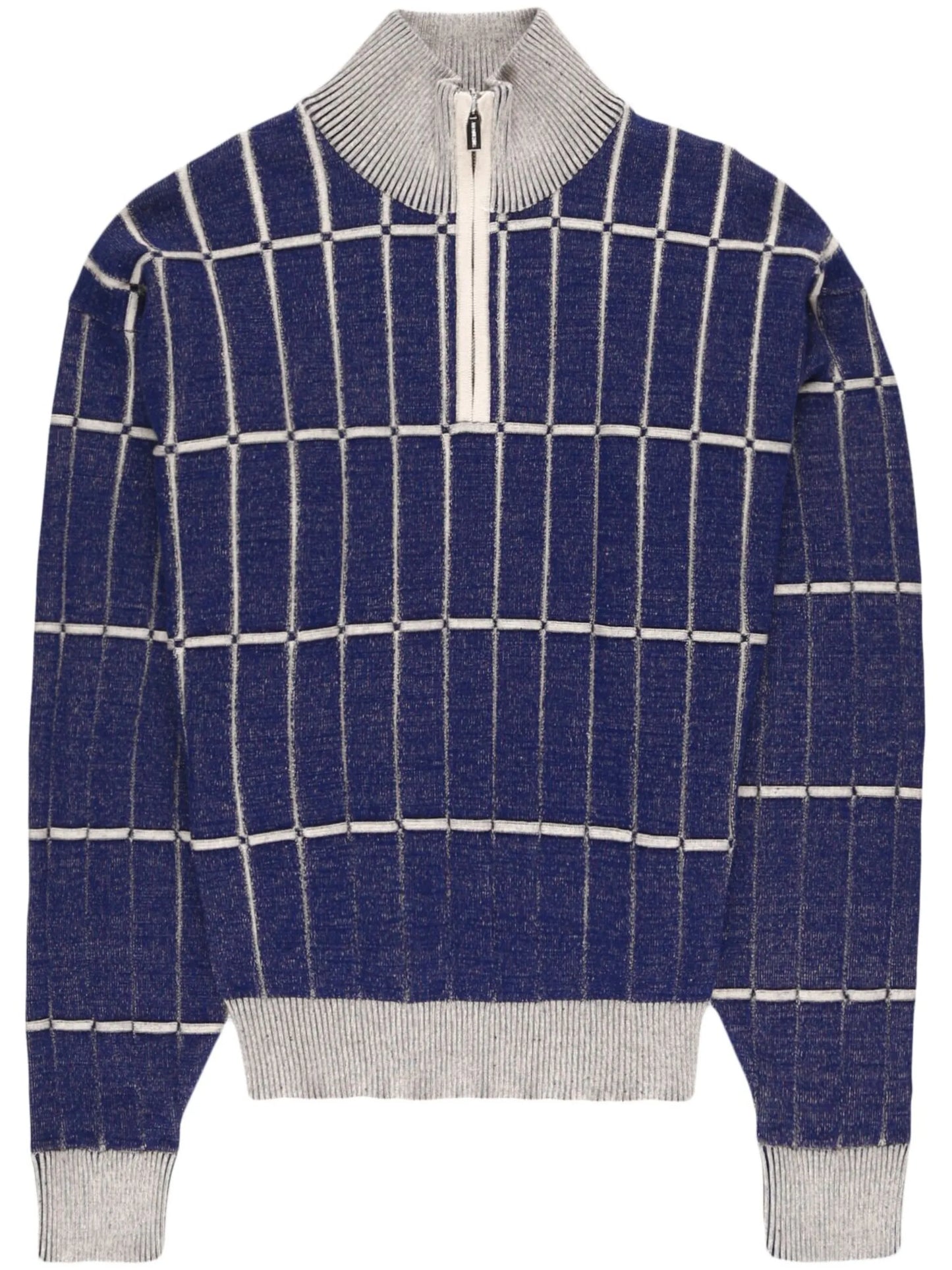 checkered knit jumper