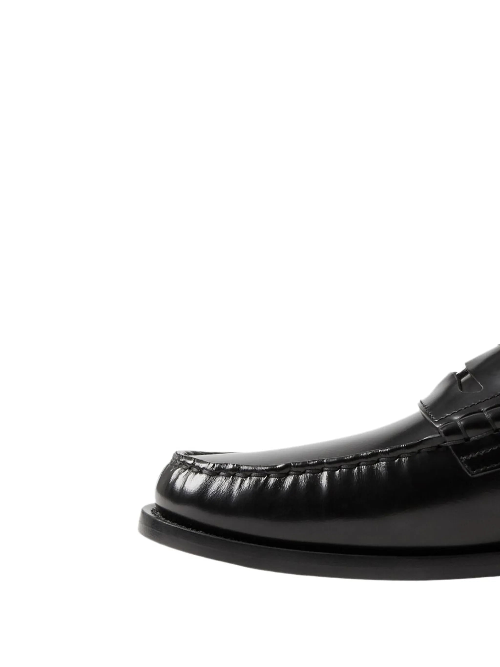 coin-detailing logo-debossed leather penny loafers