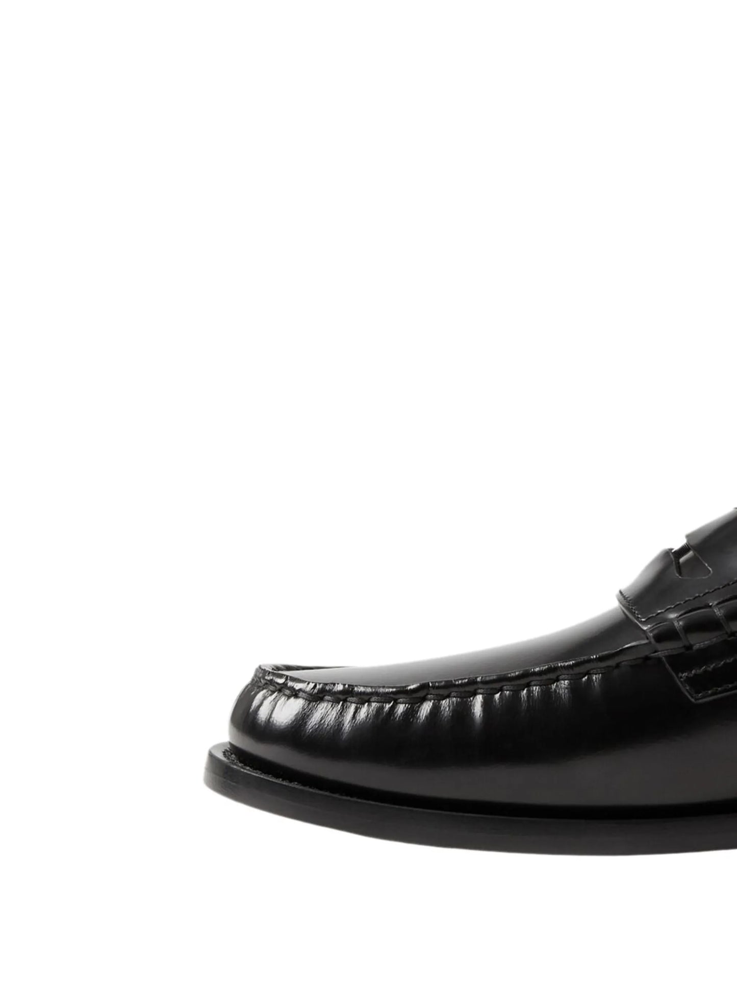 coin-detailing logo-debossed leather penny loafers