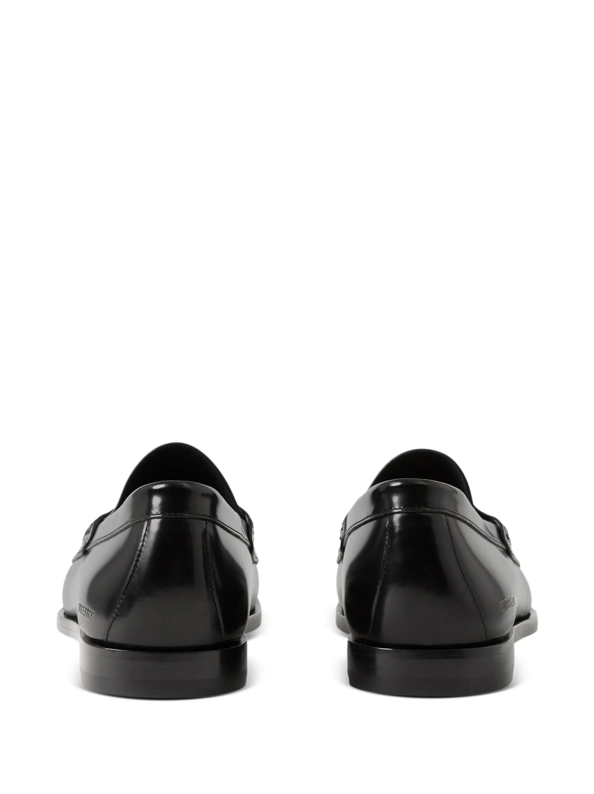 coin-detailing logo-debossed leather penny loafers