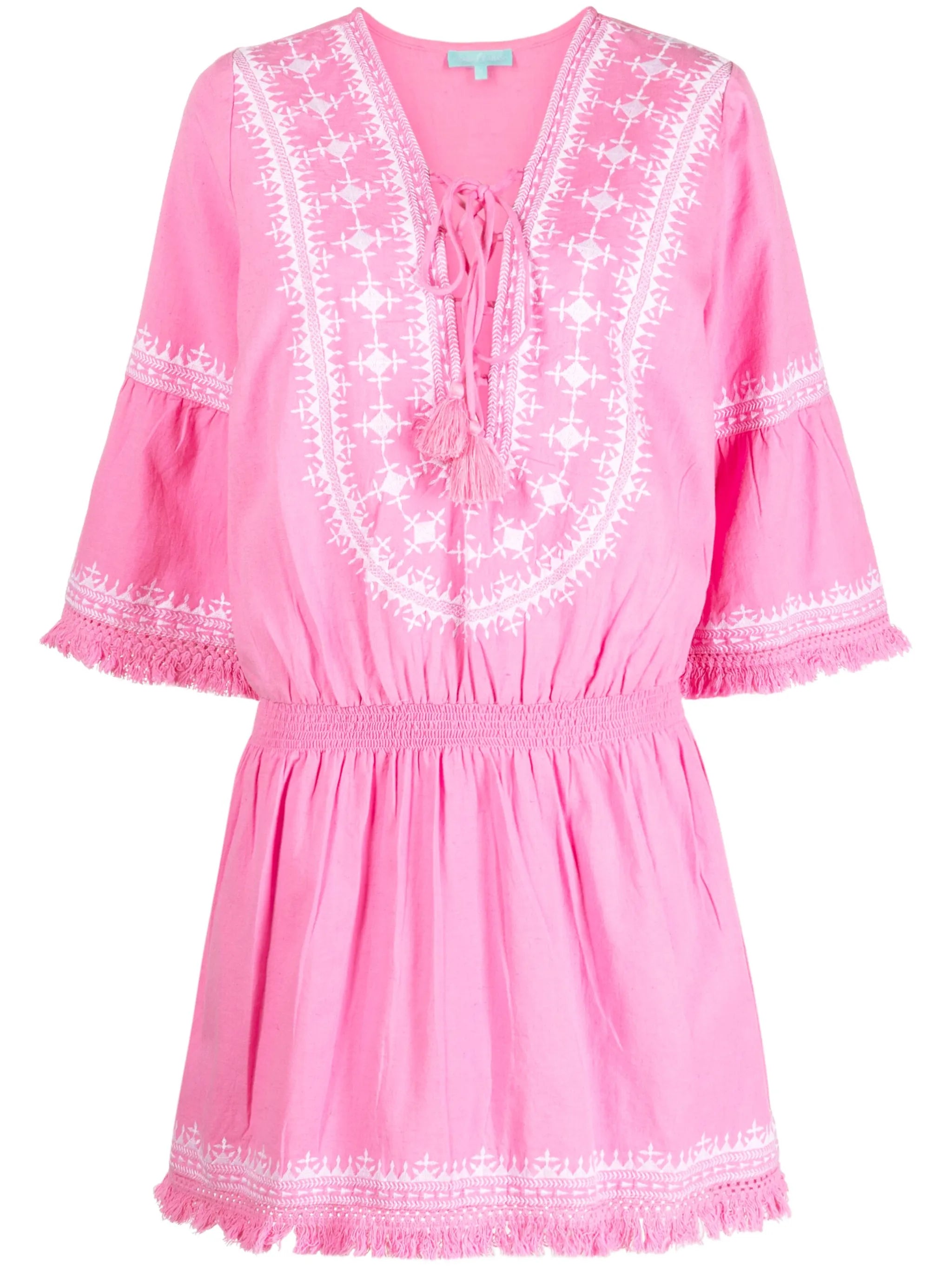 Martina tassel-trim beach dress