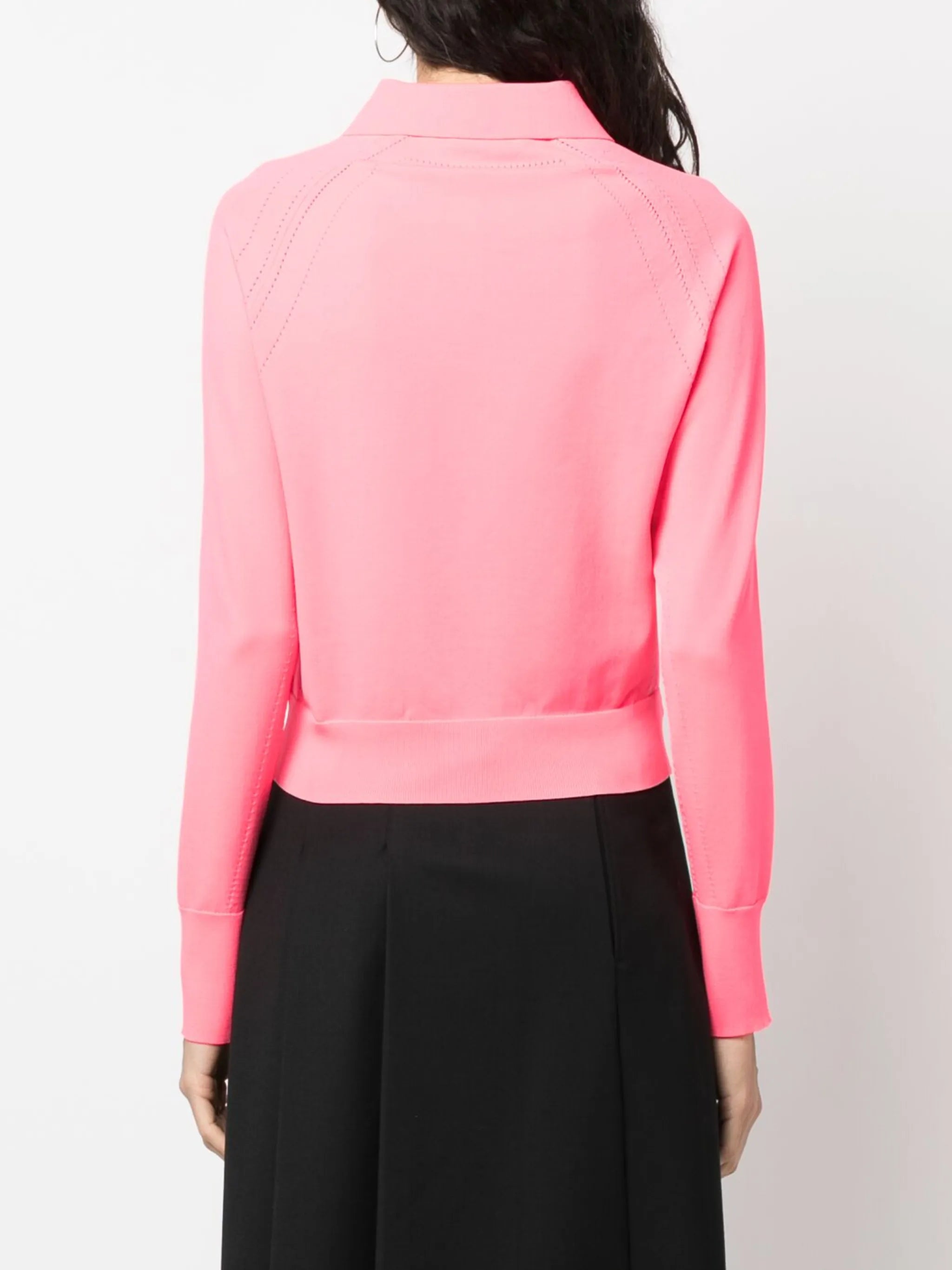 pointelle-knit cropped cardigan