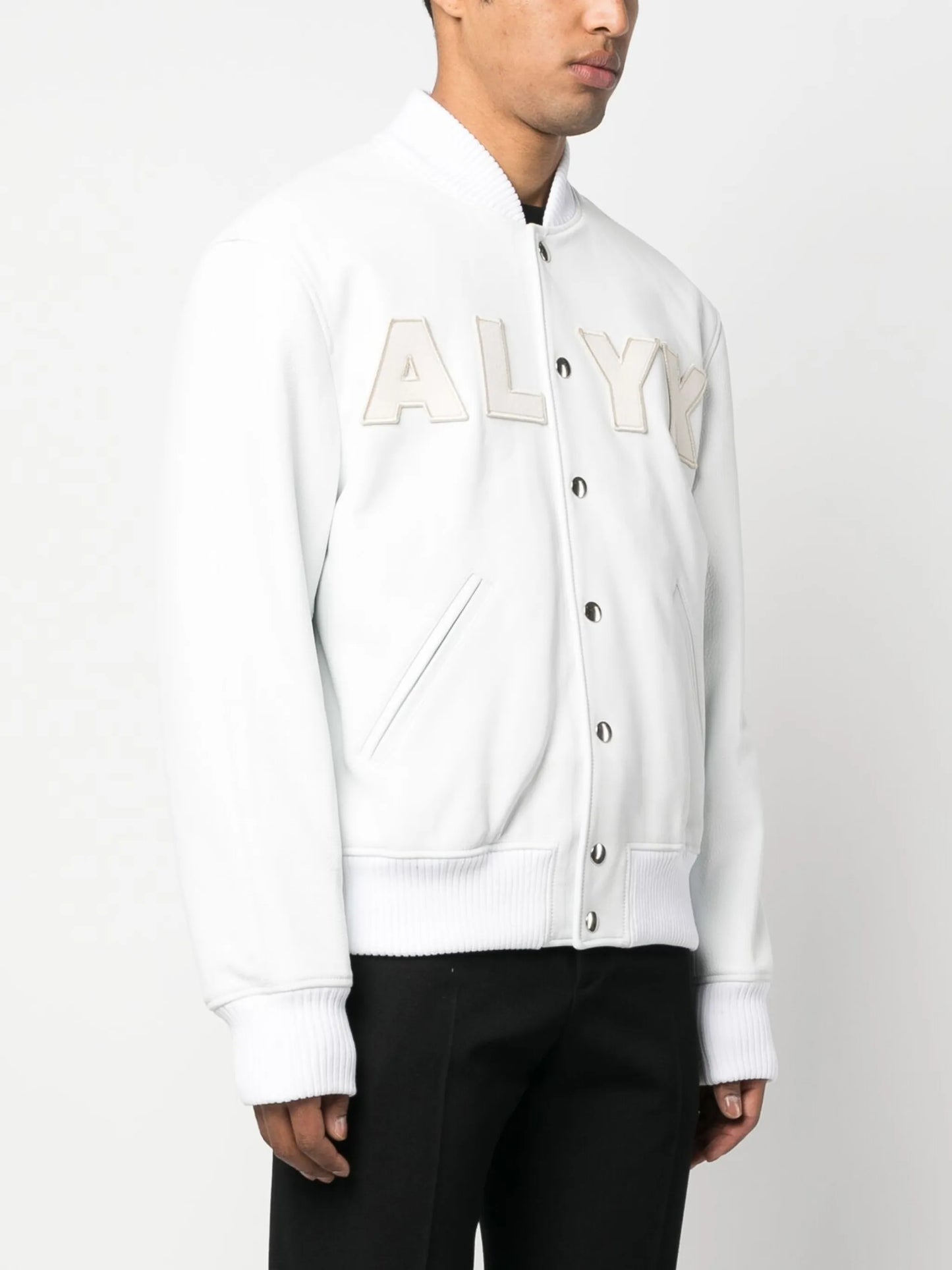 logo patch-detail cotton bomber