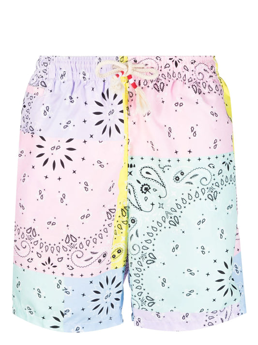 bandana-print swim shorts