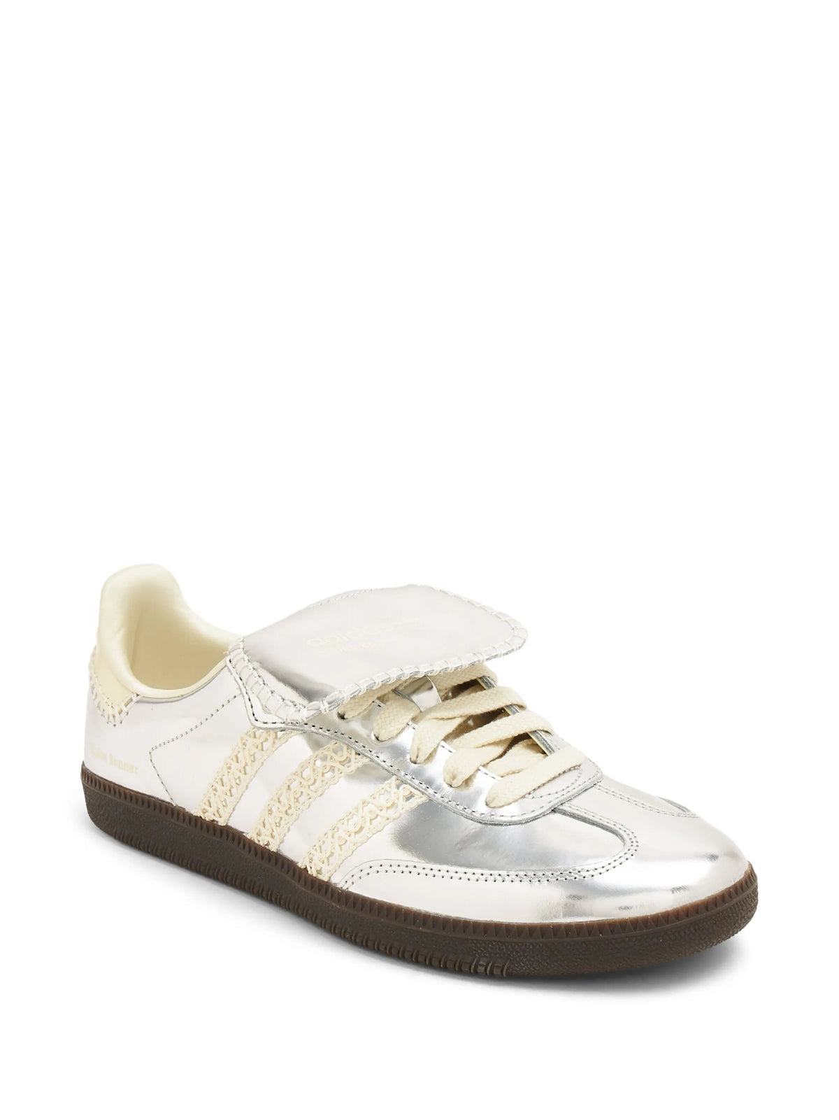 Wales Bonner Silver Samba leather sneakers