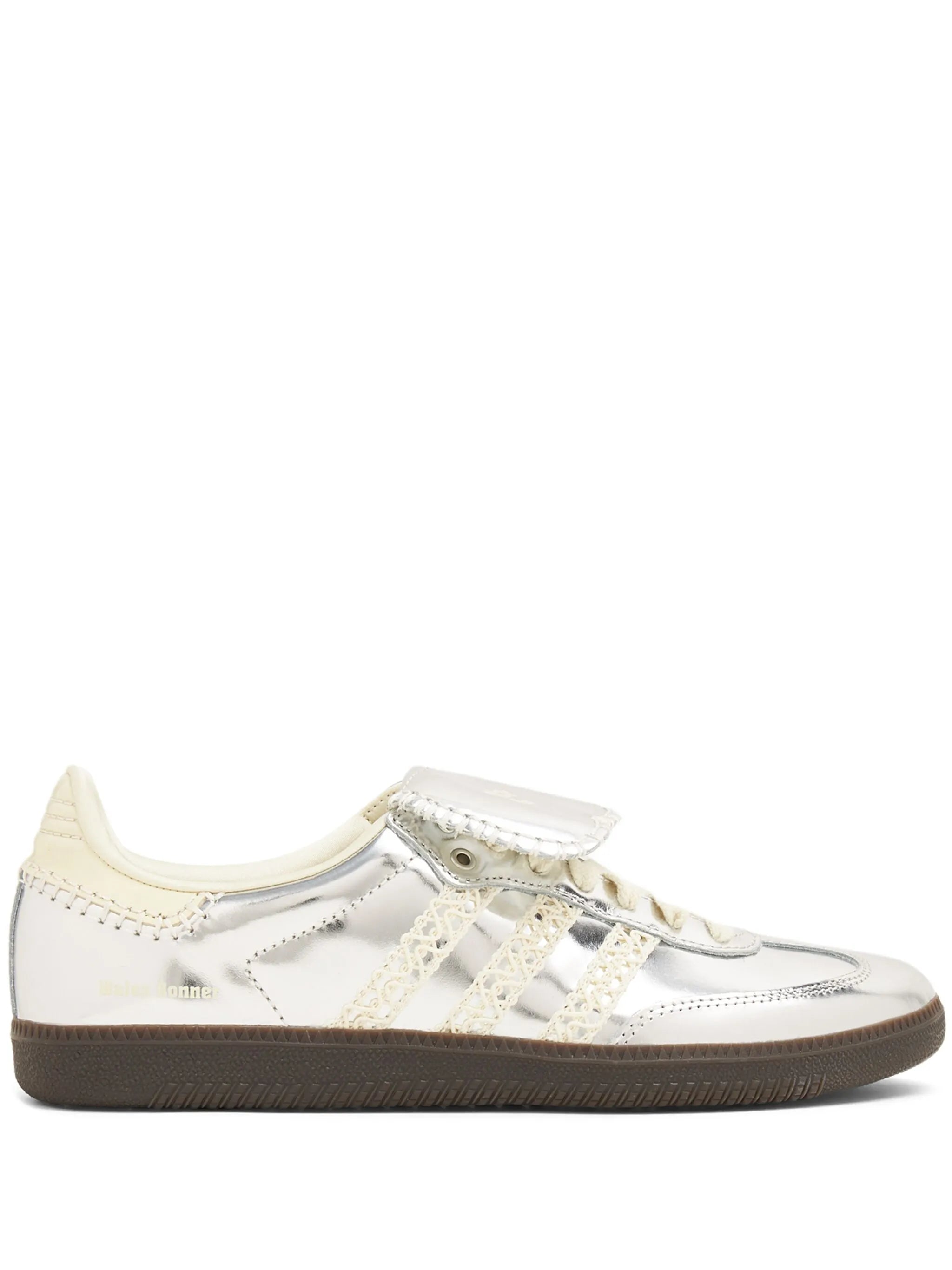 Wales Bonner Silver Samba leather sneakers