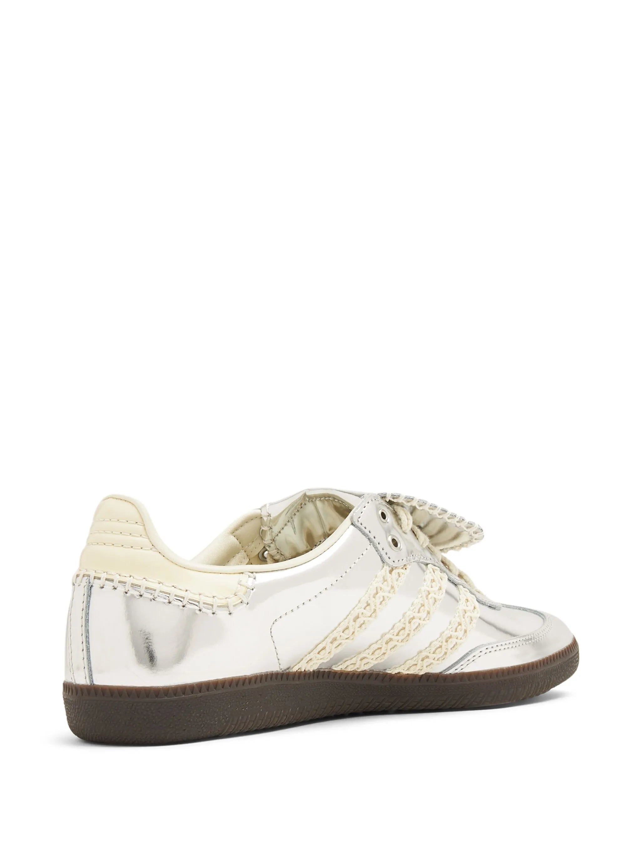Wales Bonner Silver Samba leather sneakers