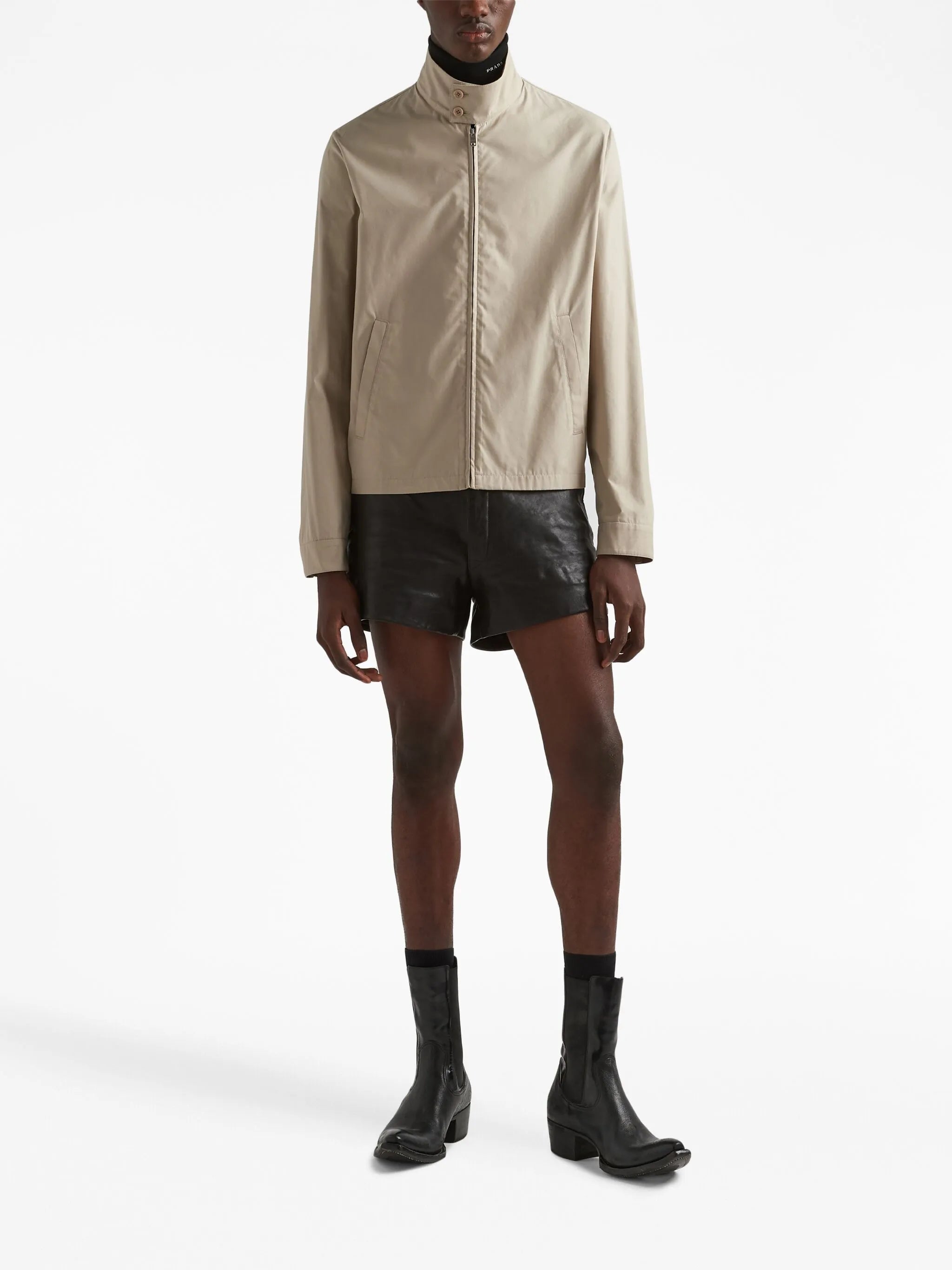 triangle-logo blouson jacket