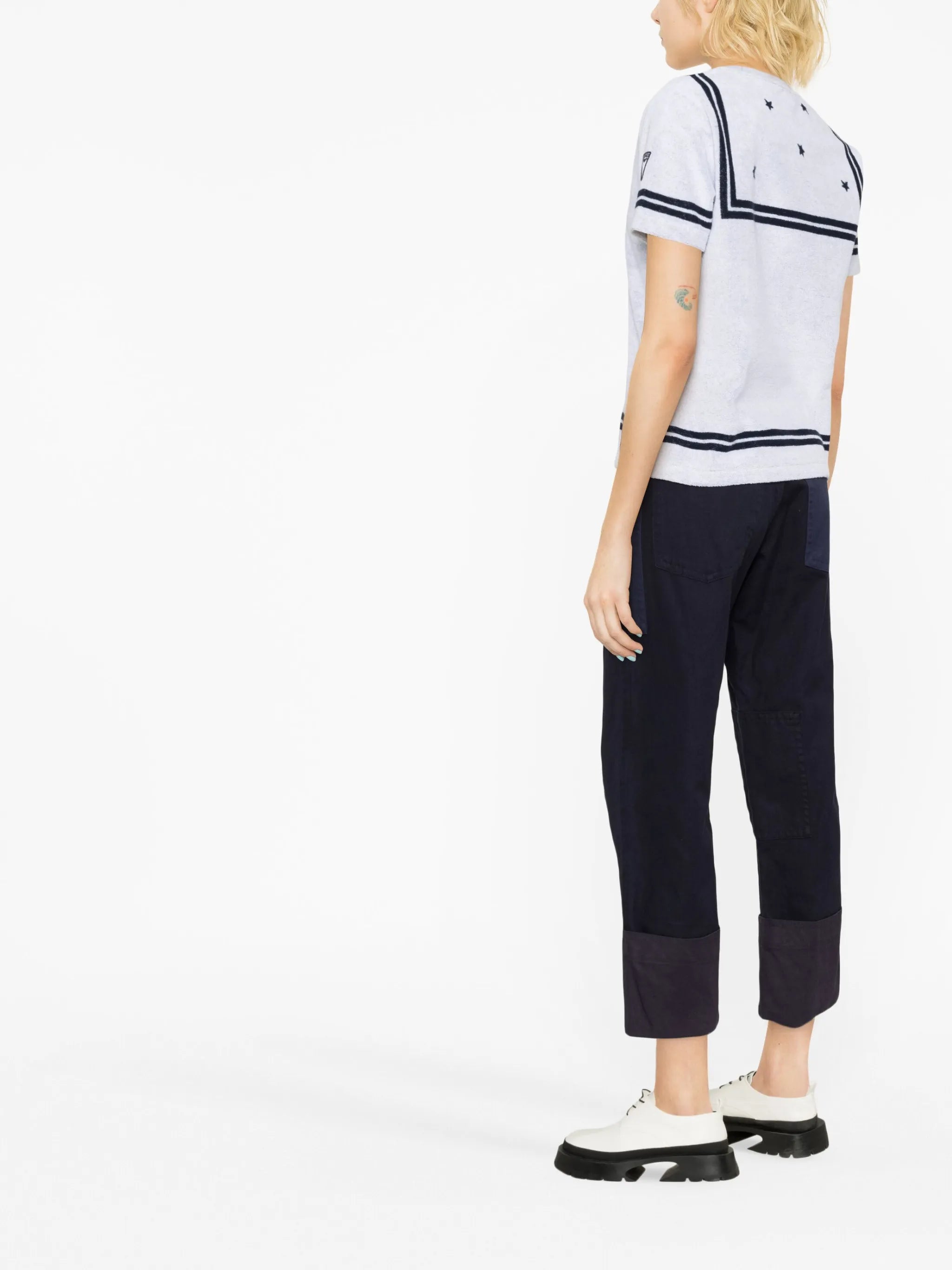 sailor-print T-shirt