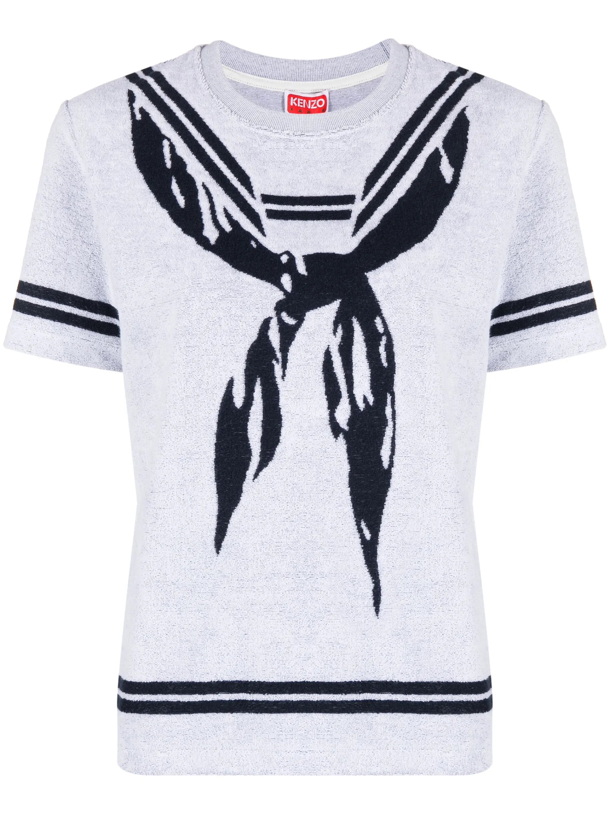 sailor-print T-shirt