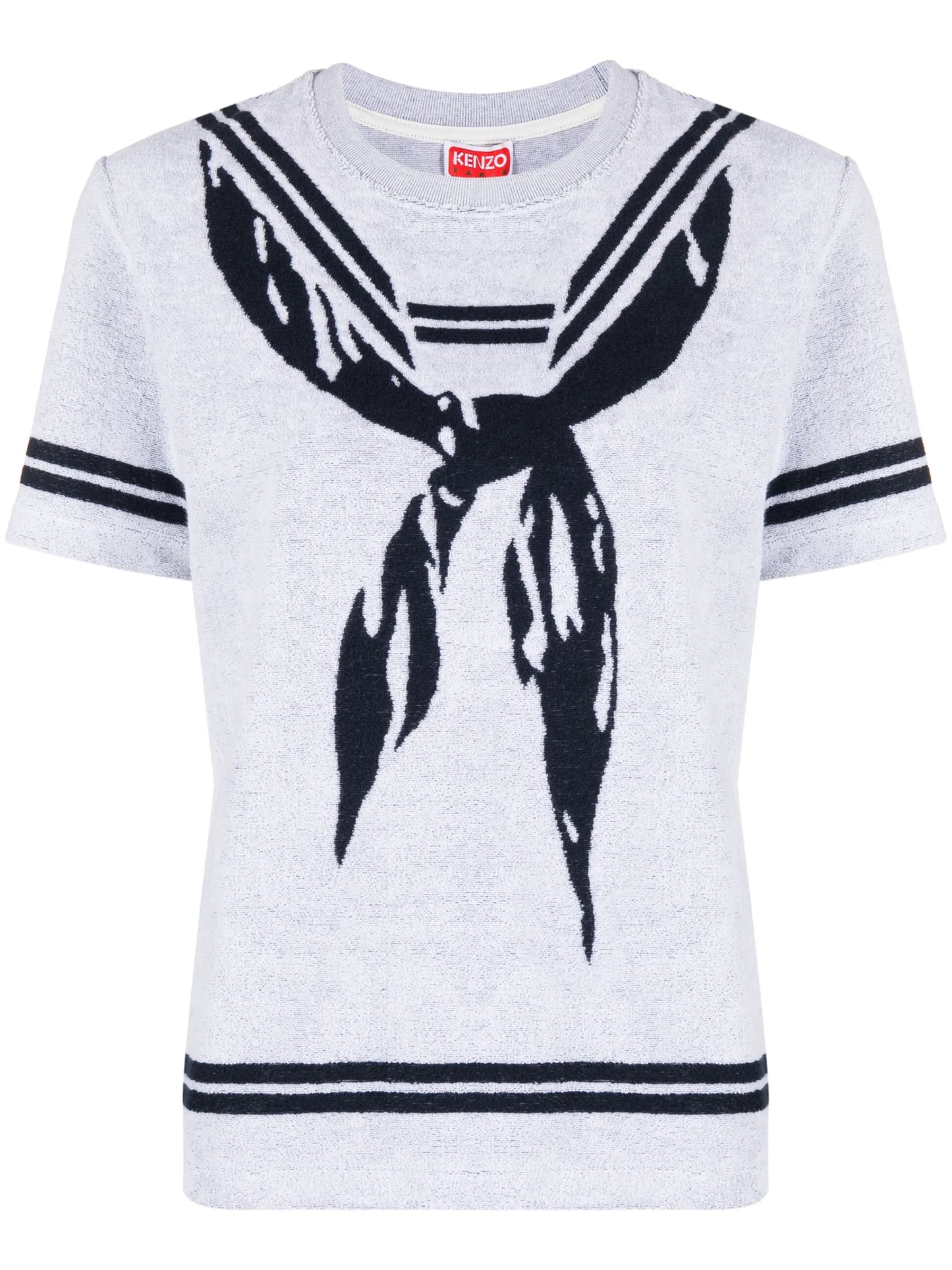 sailor-print T-shirt