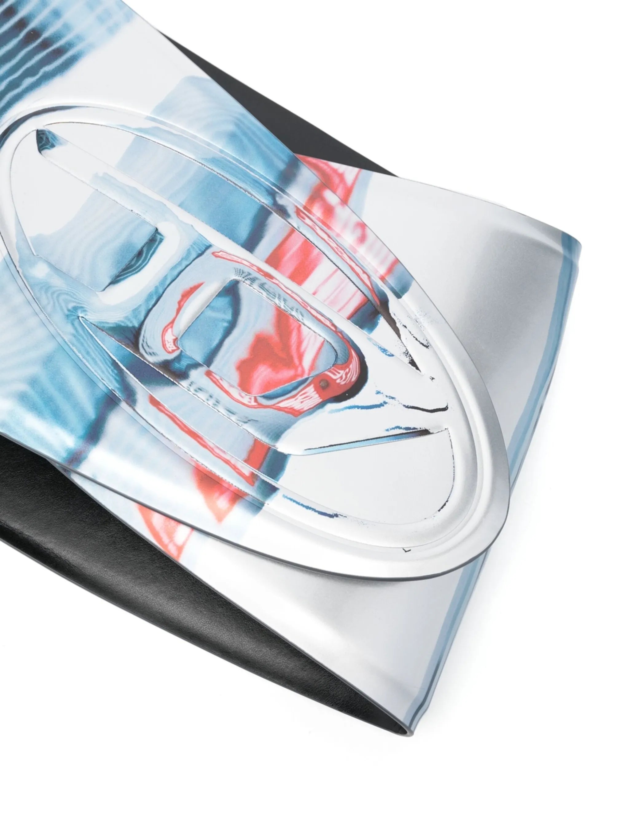 abstract-print wraparound belt