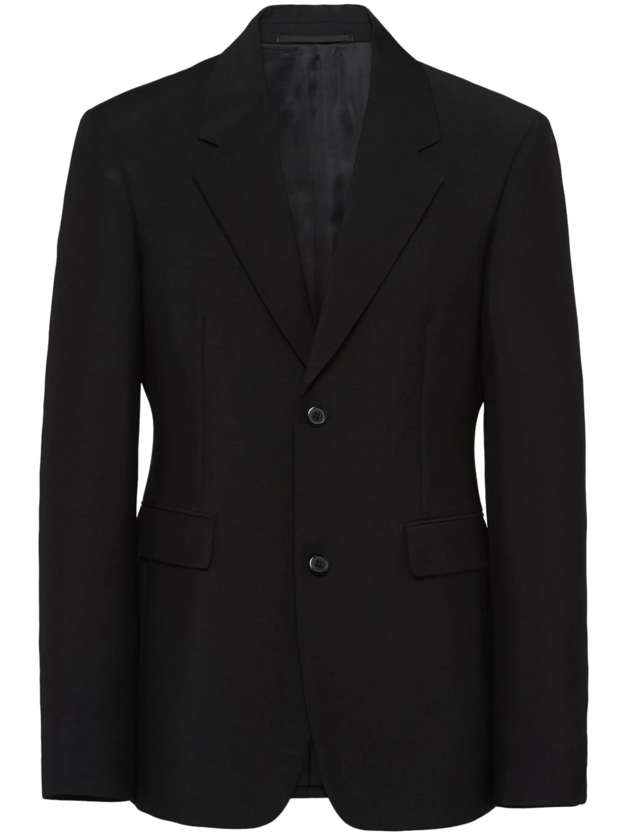 single-breasted mohair-wool blazer