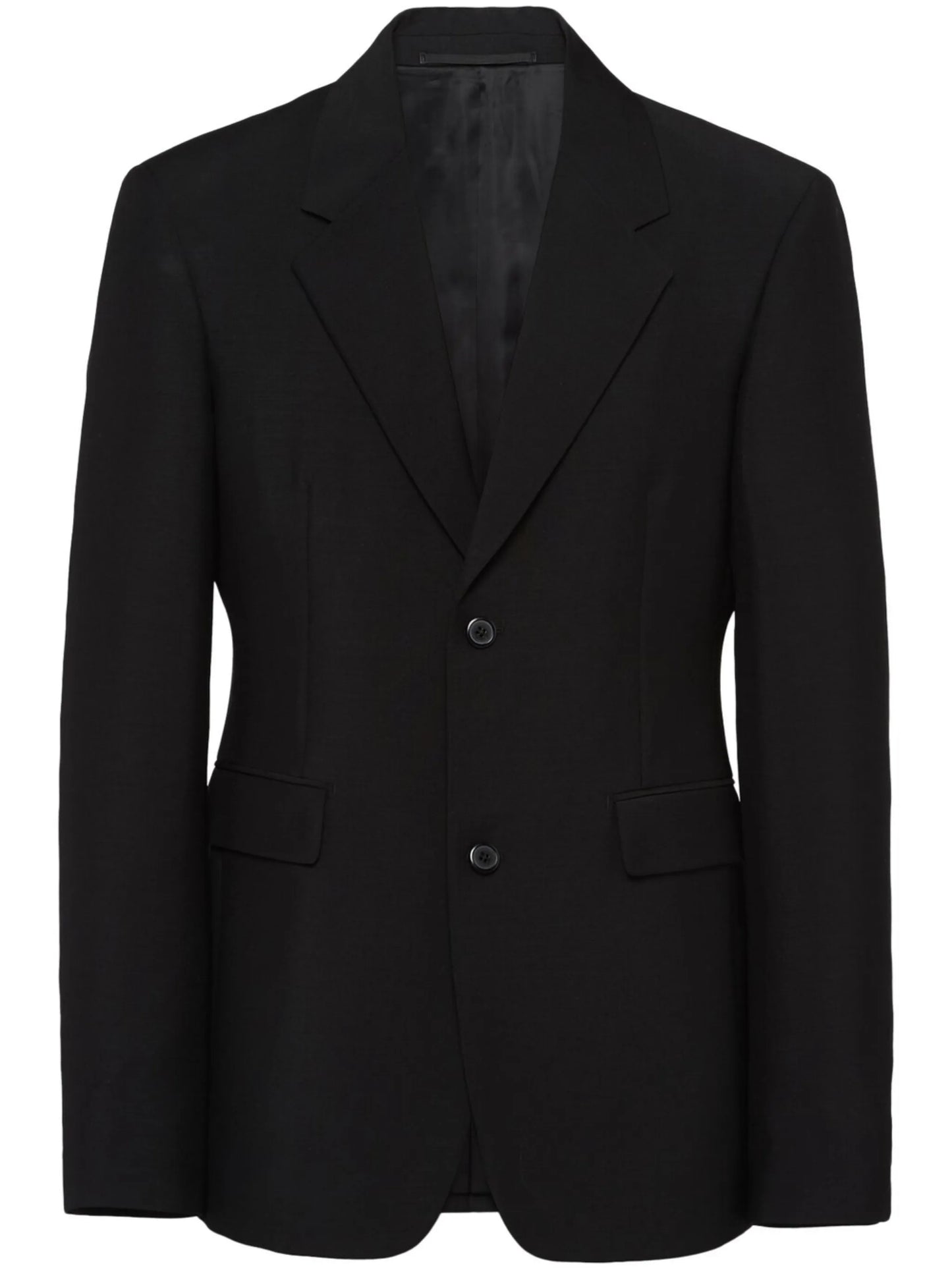 single-breasted mohair-wool blazer