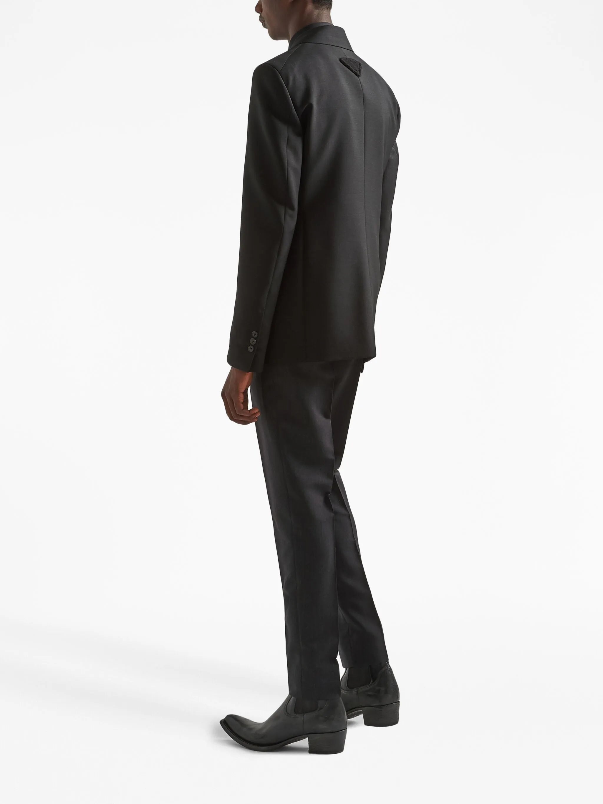 single-breasted mohair-wool blazer