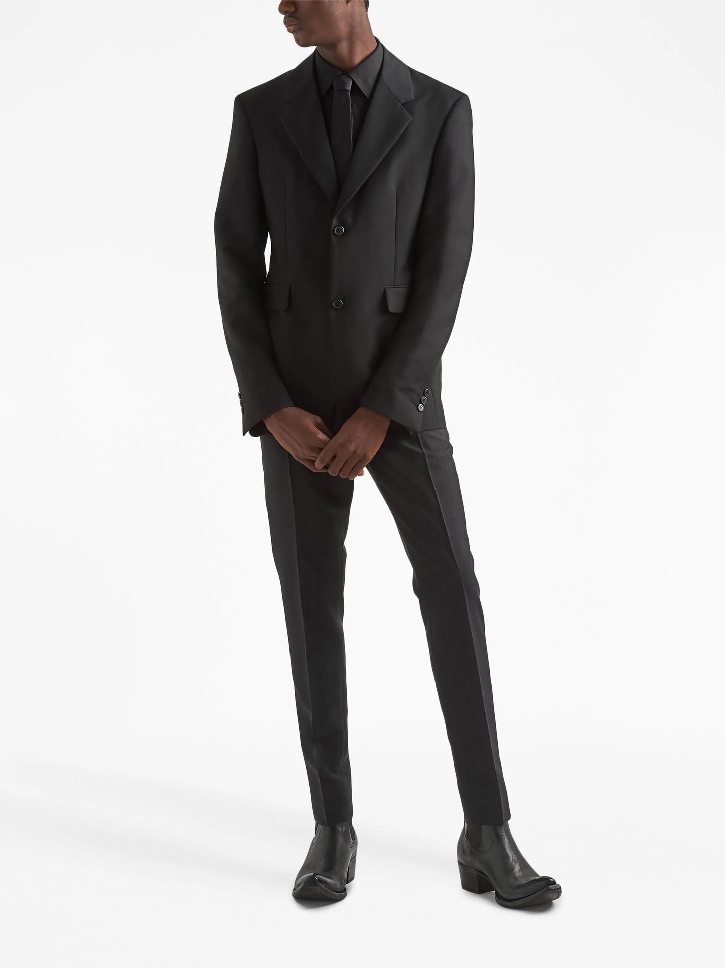single-breasted mohair-wool blazer