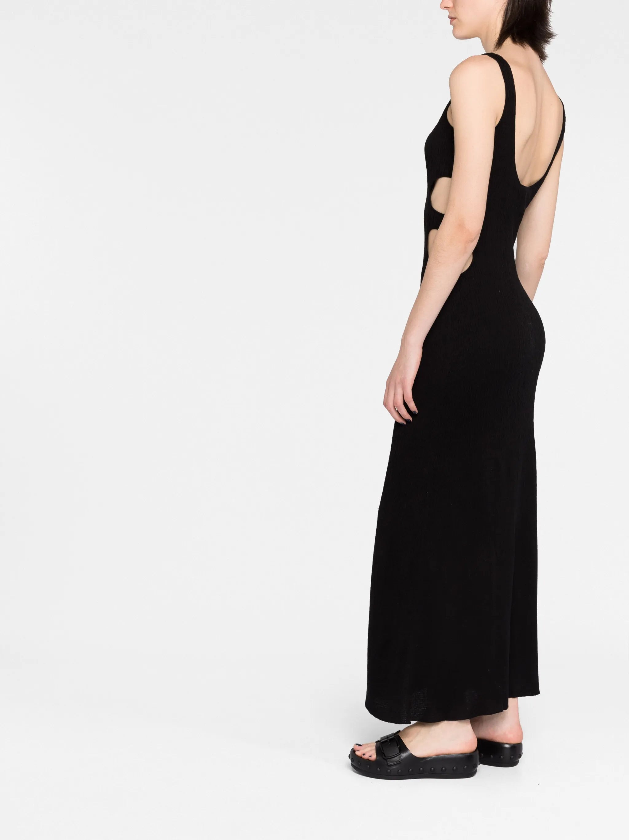 crinkled-effect tank maxi dress