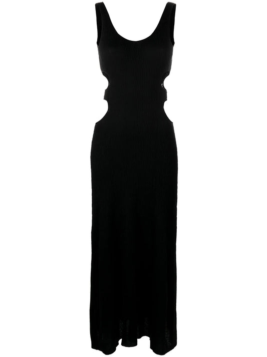 crinkled-effect tank maxi dress
