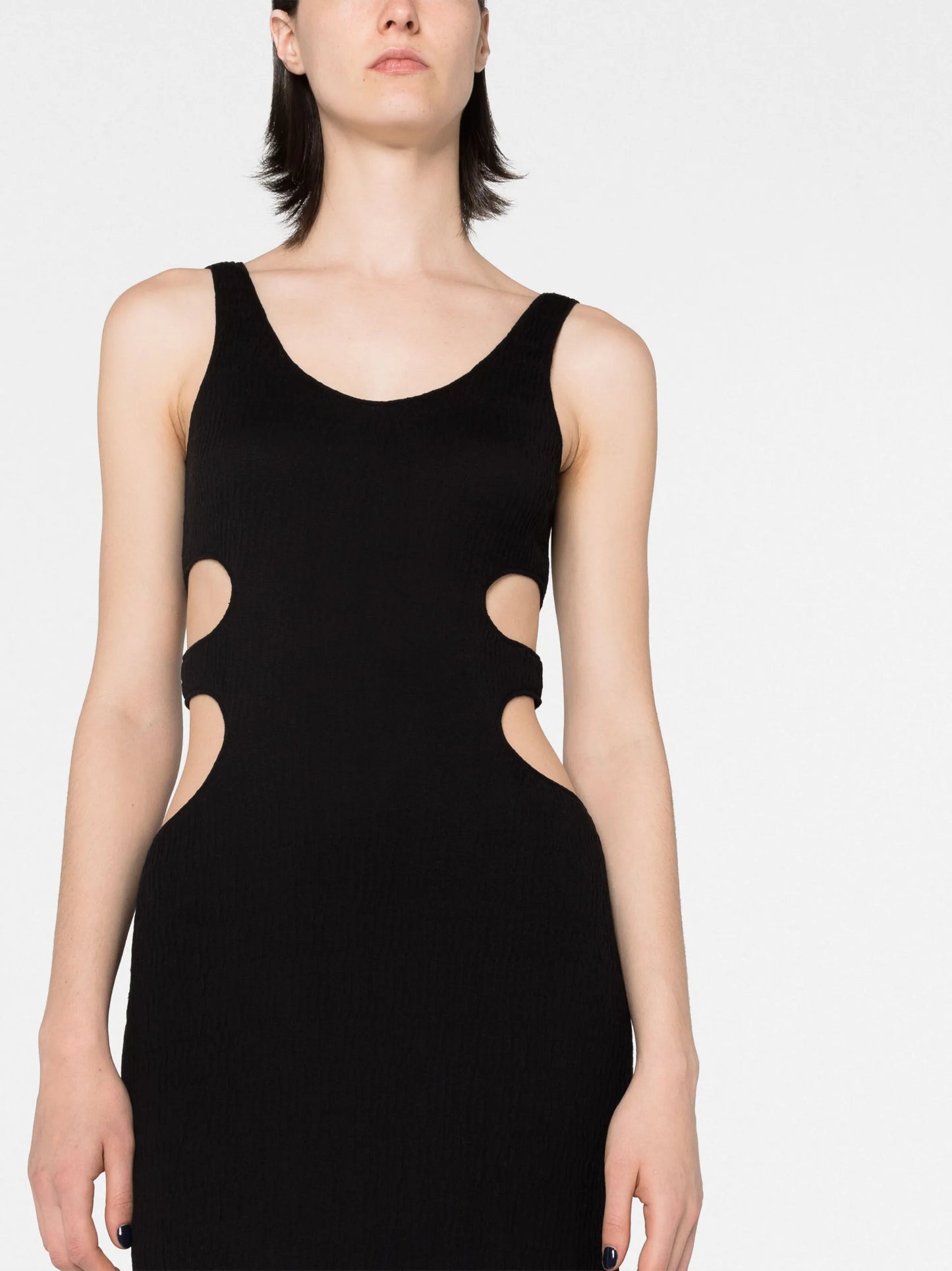 crinkled-effect tank maxi dress