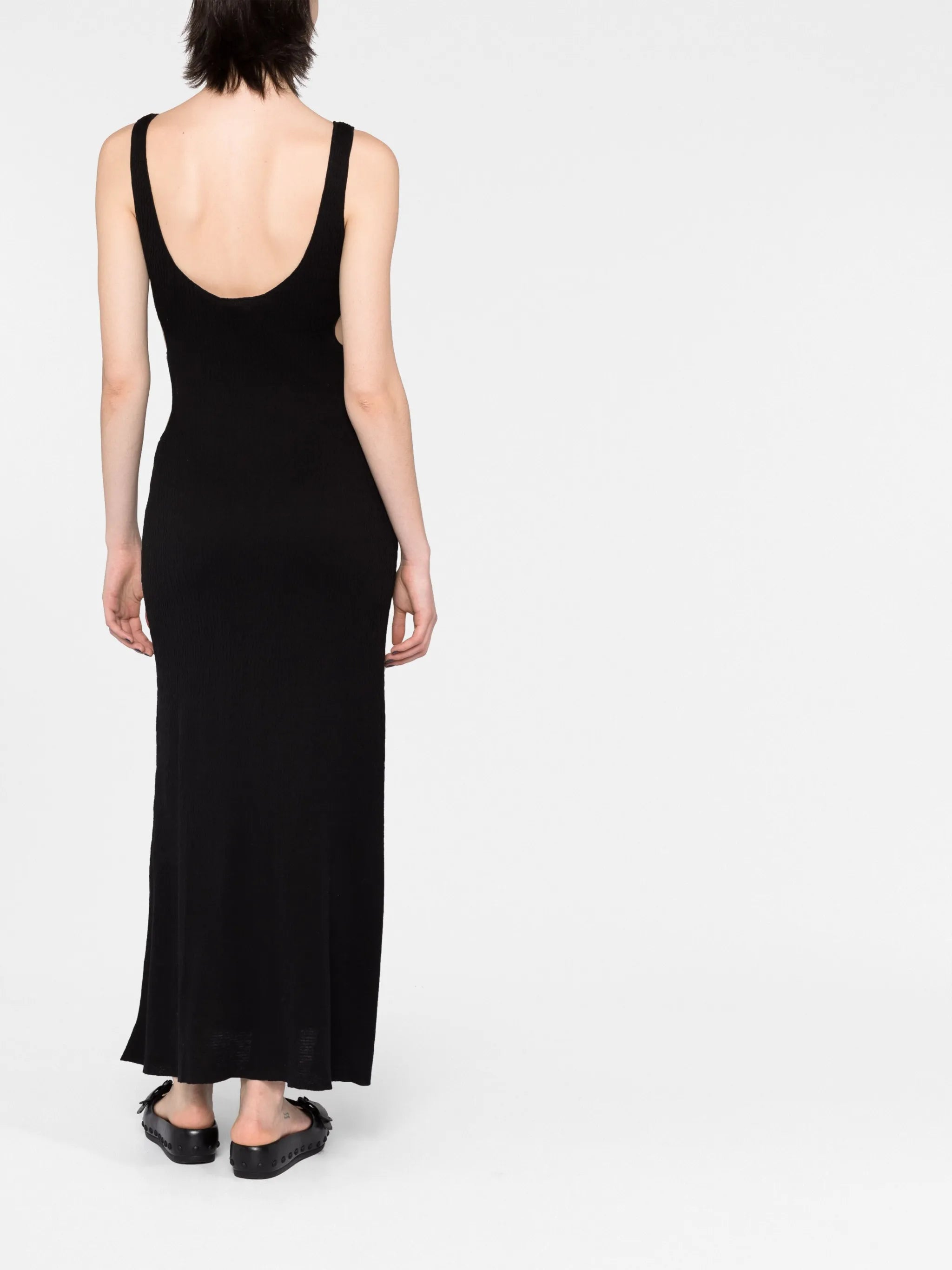 crinkled-effect tank maxi dress
