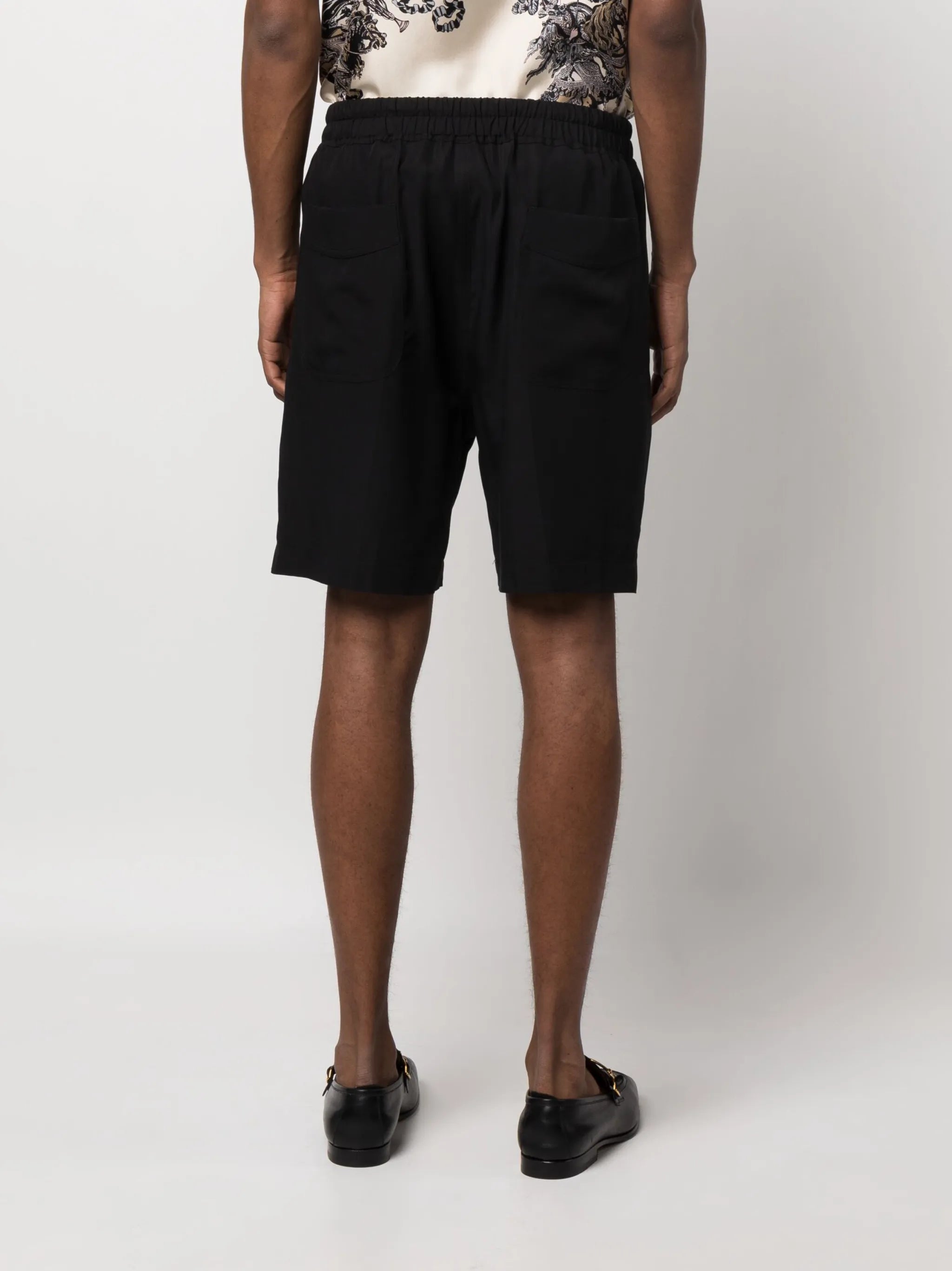 drawstring waistband lyocell shorts