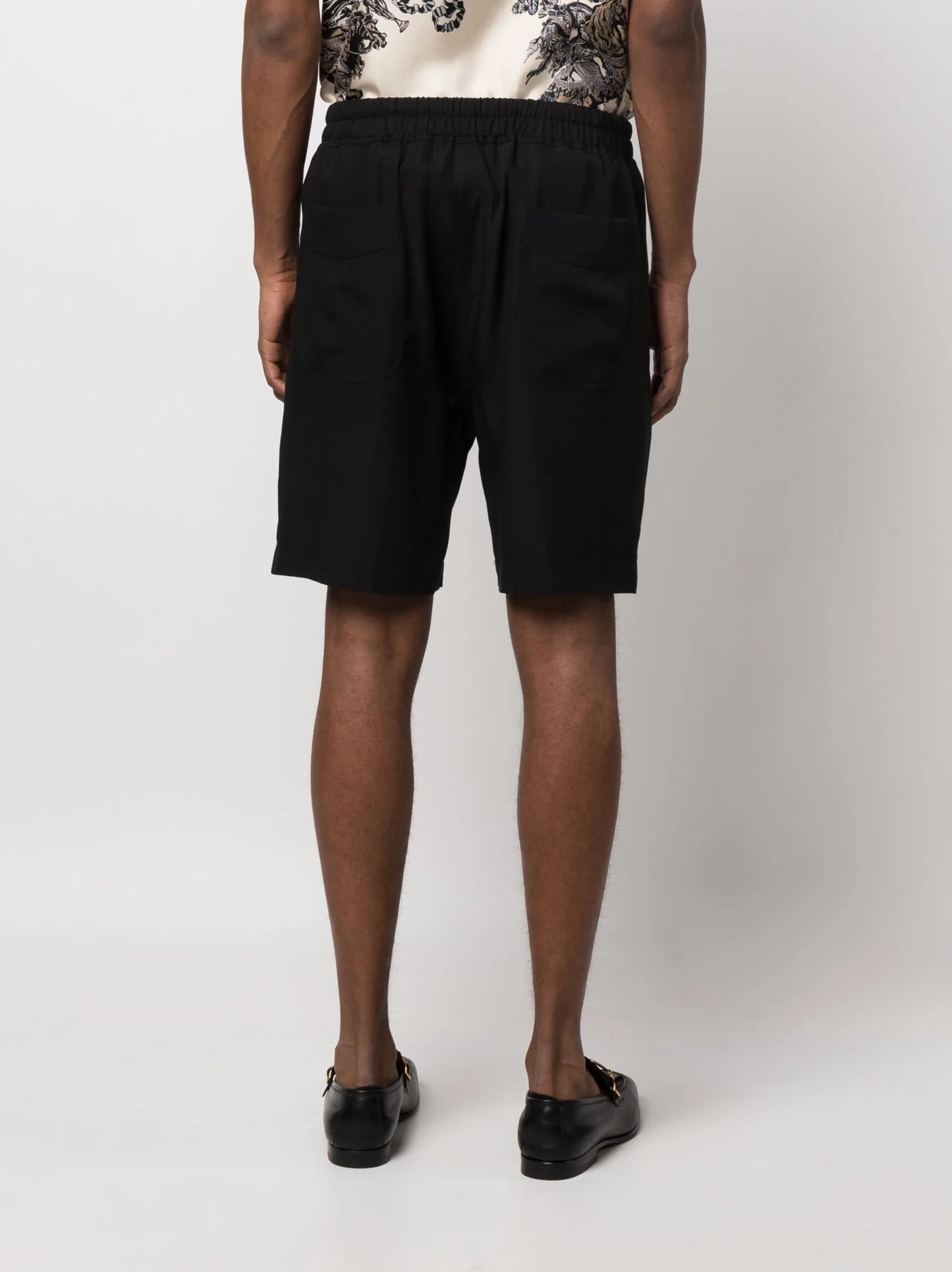 drawstring waistband lyocell shorts