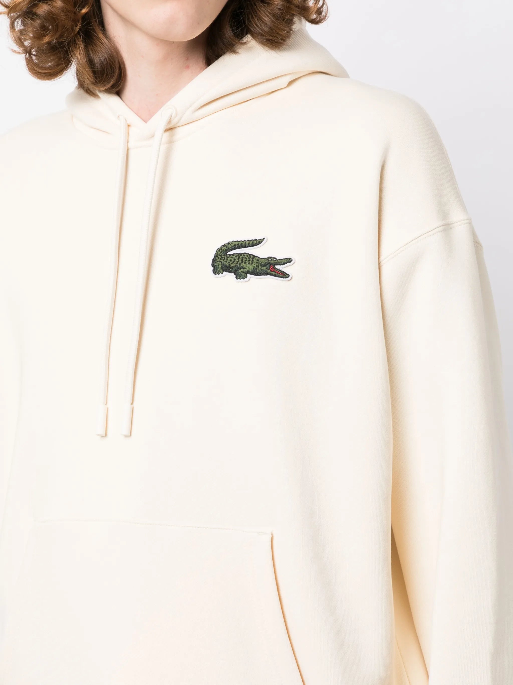logo-patch stretch-cotton hoodie