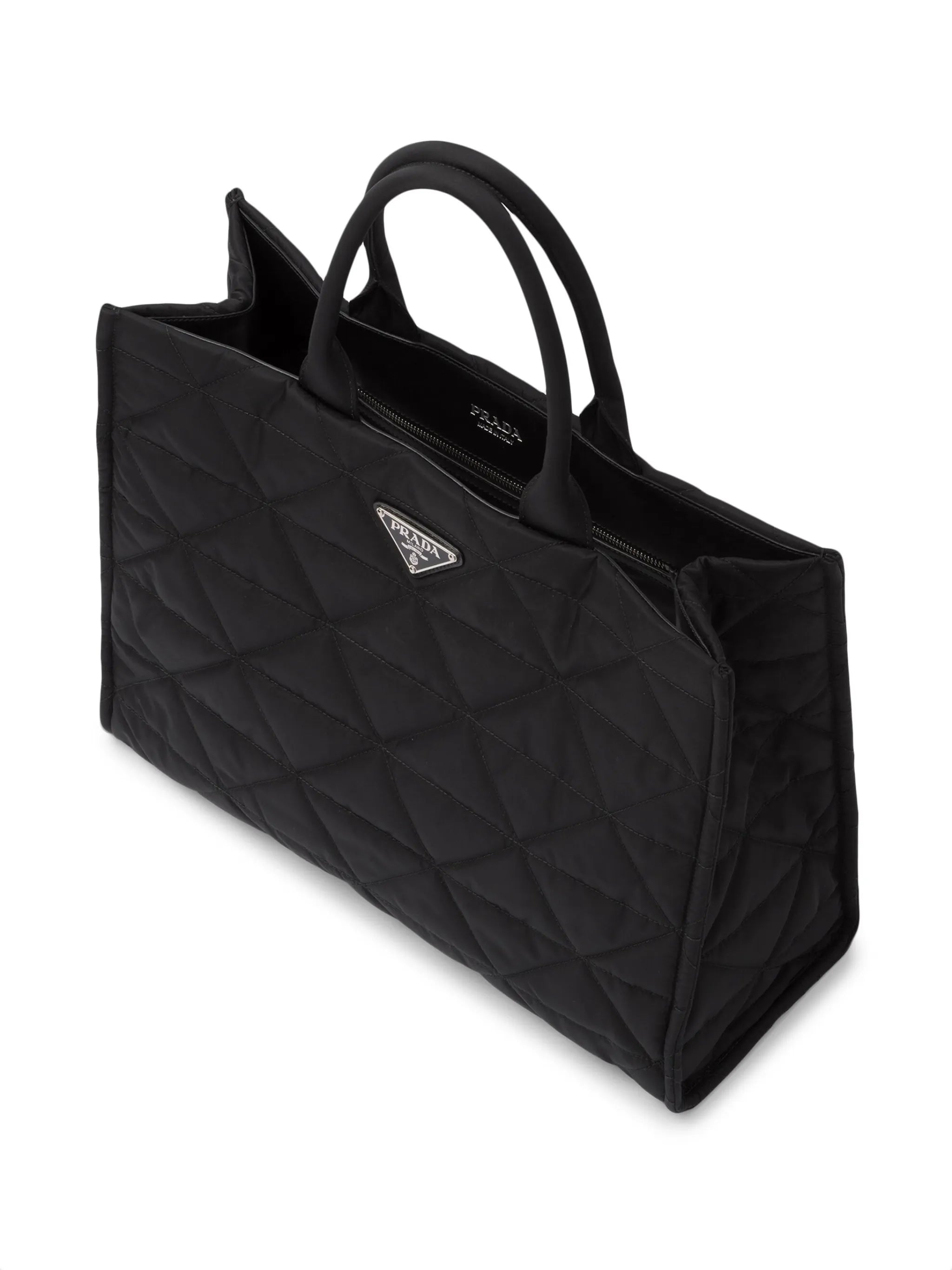 Re-Nylon triangle logo tote bag