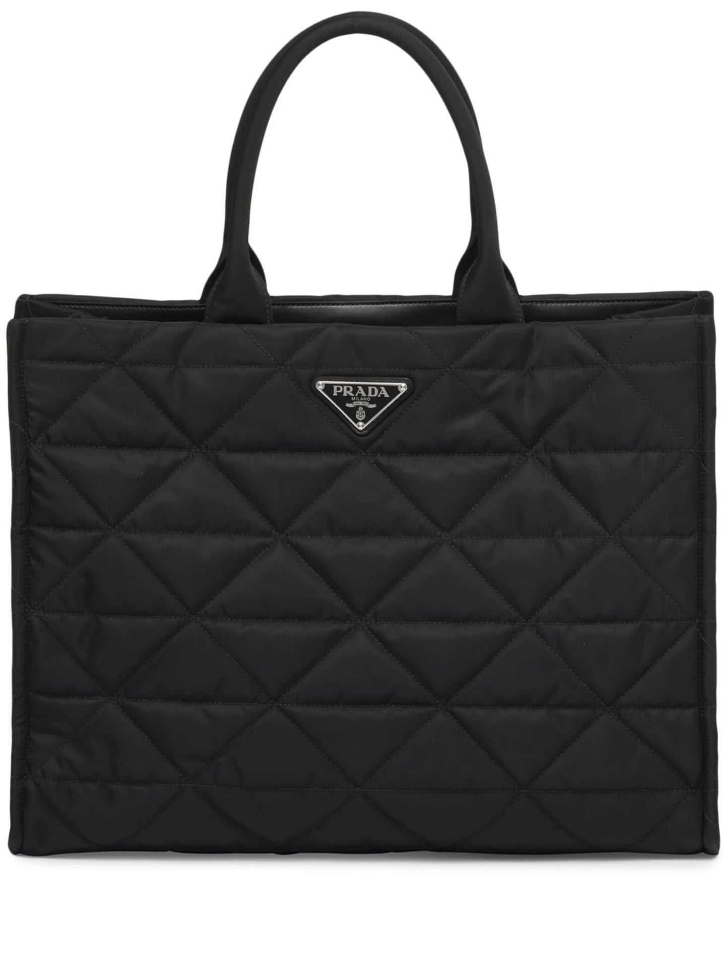Re-Nylon triangle logo tote bag