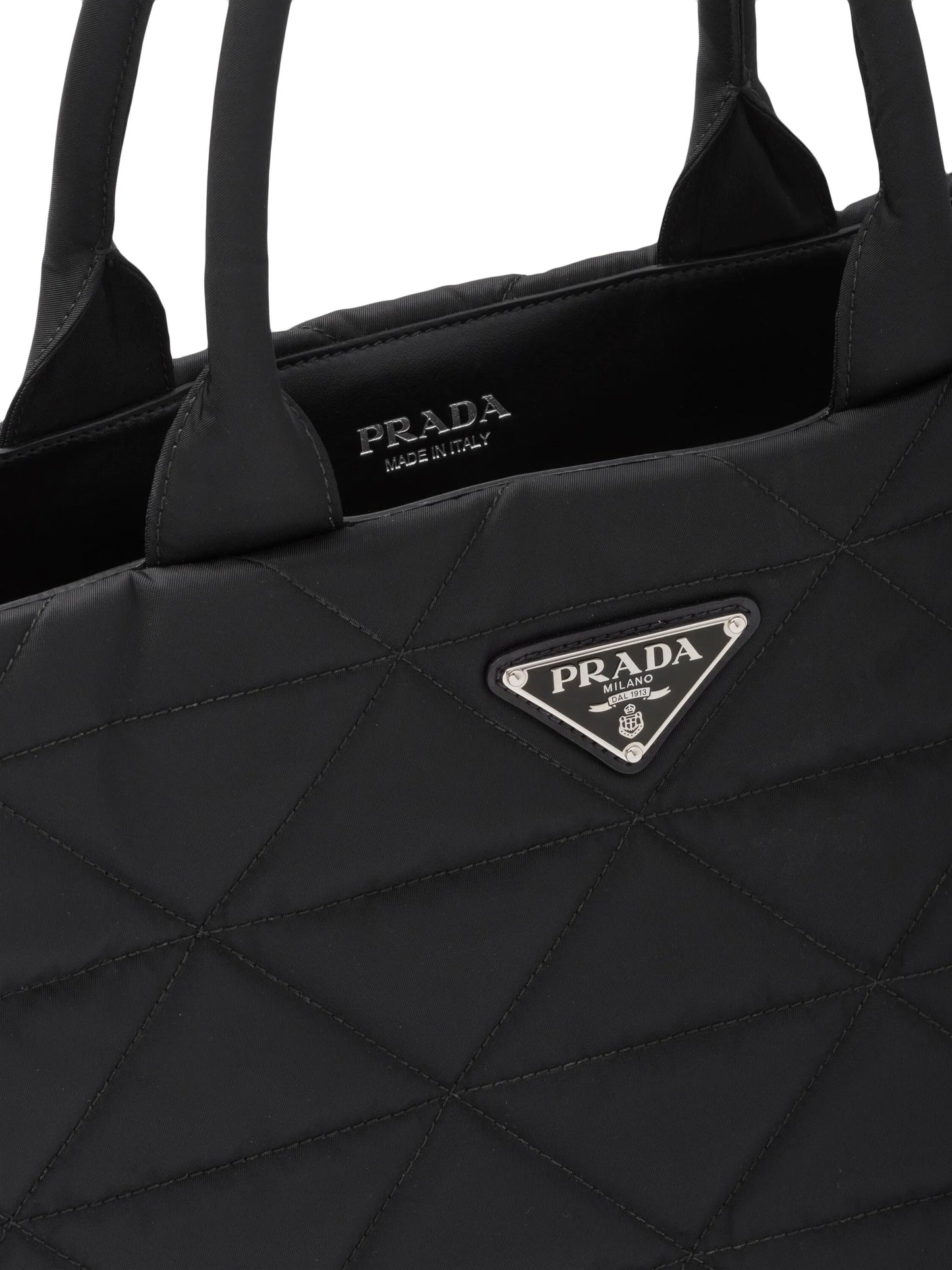 Re-Nylon triangle logo tote bag
