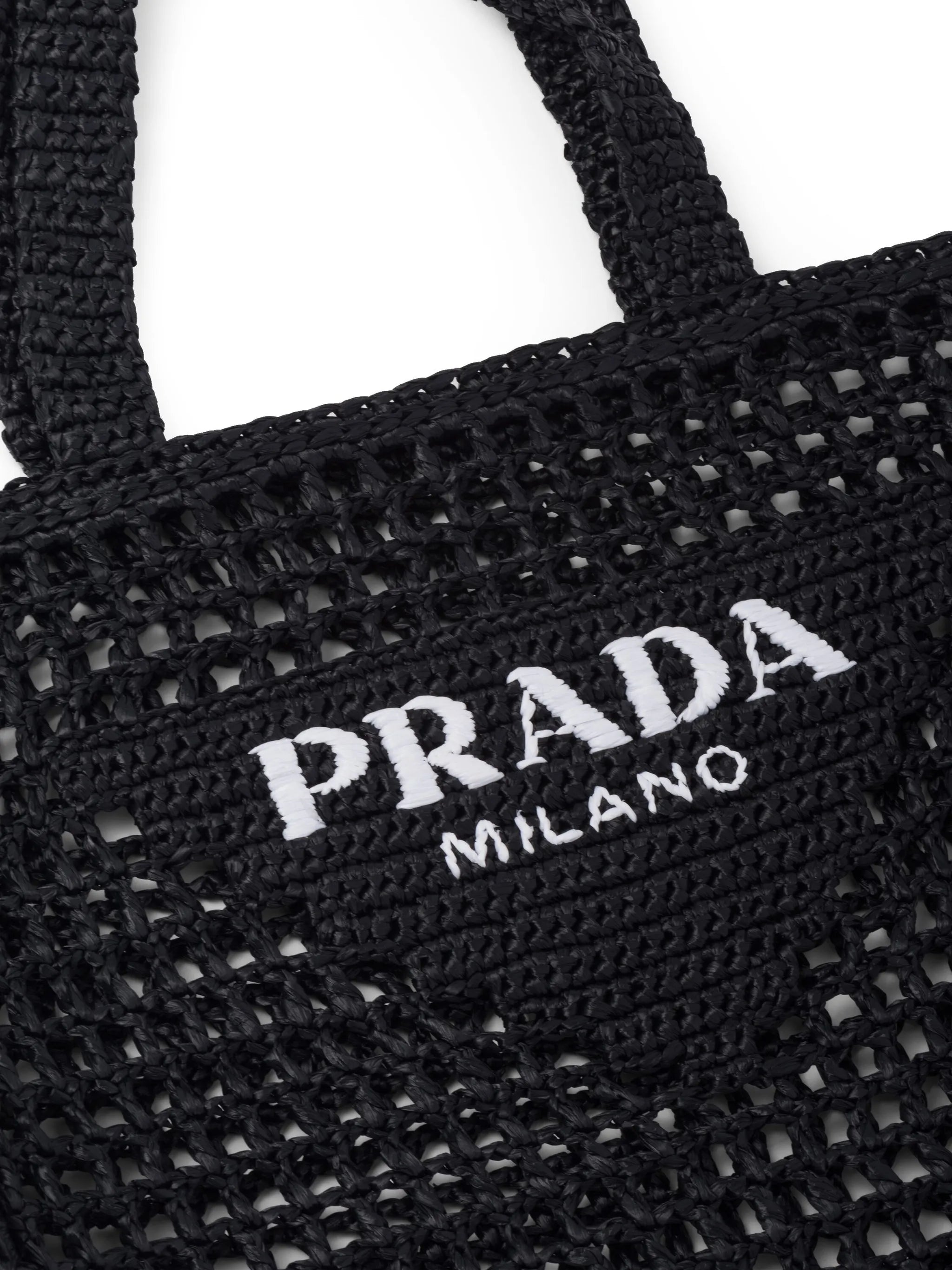 woven-logo raffia tote bag