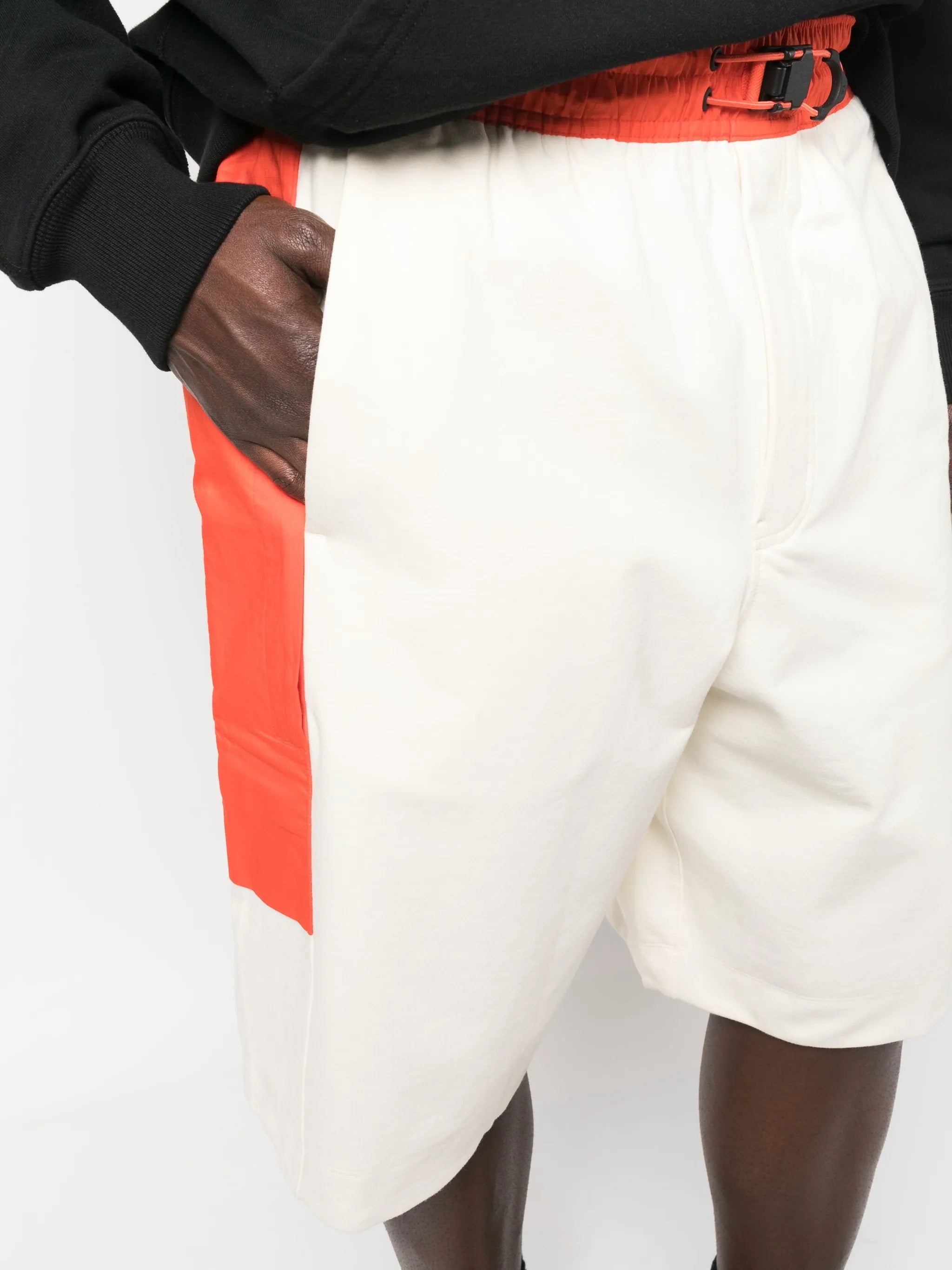 organic-cotton track shorts