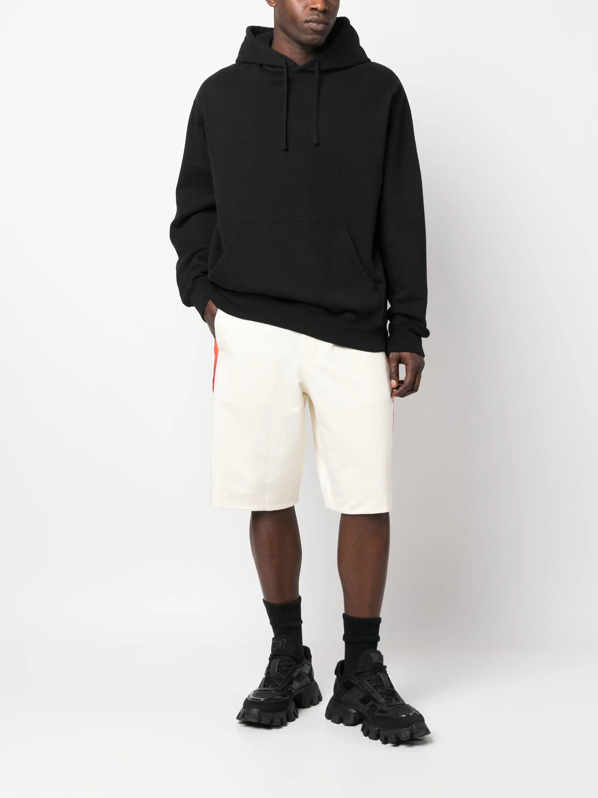 organic-cotton track shorts