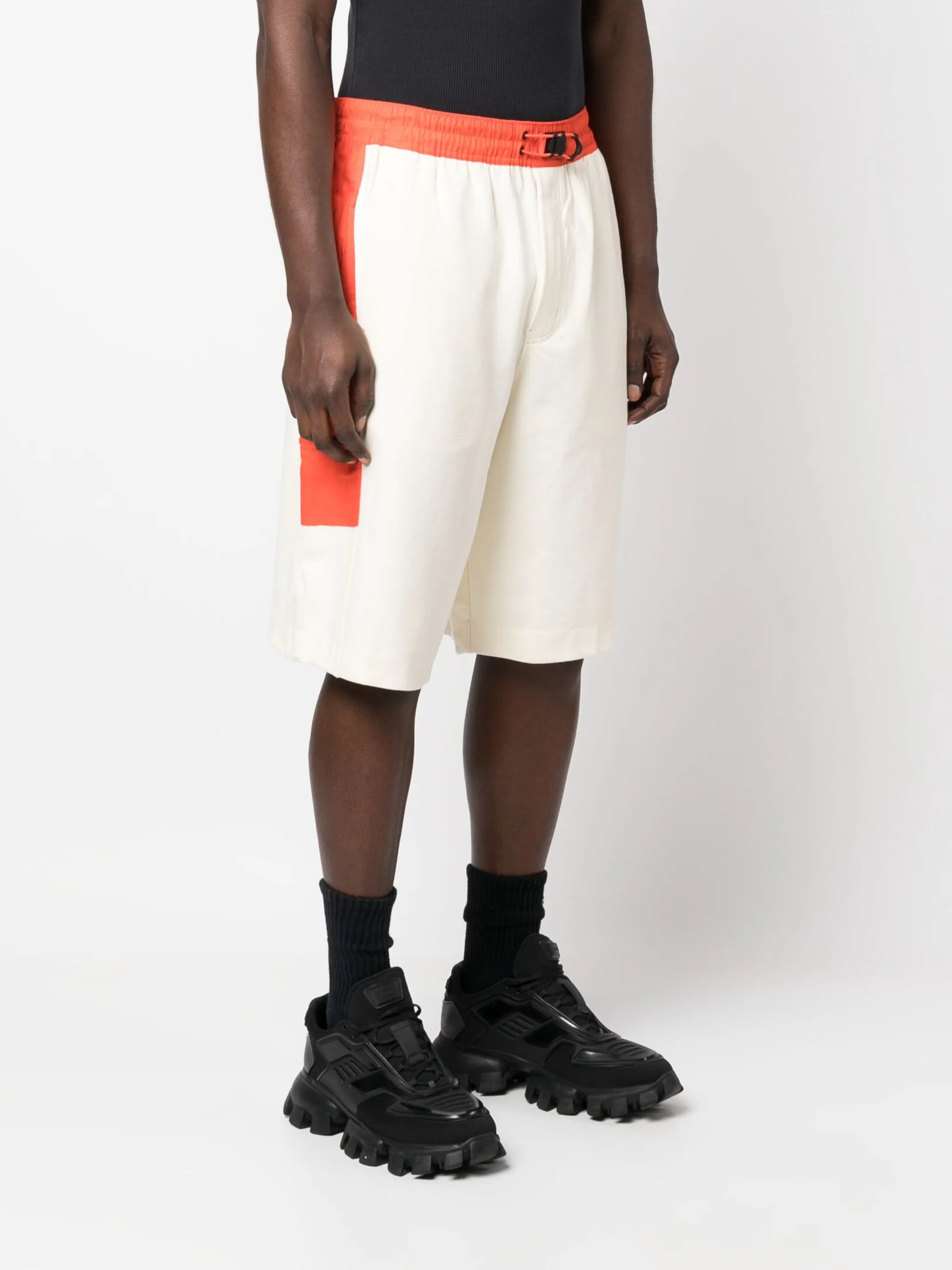 organic-cotton track shorts
