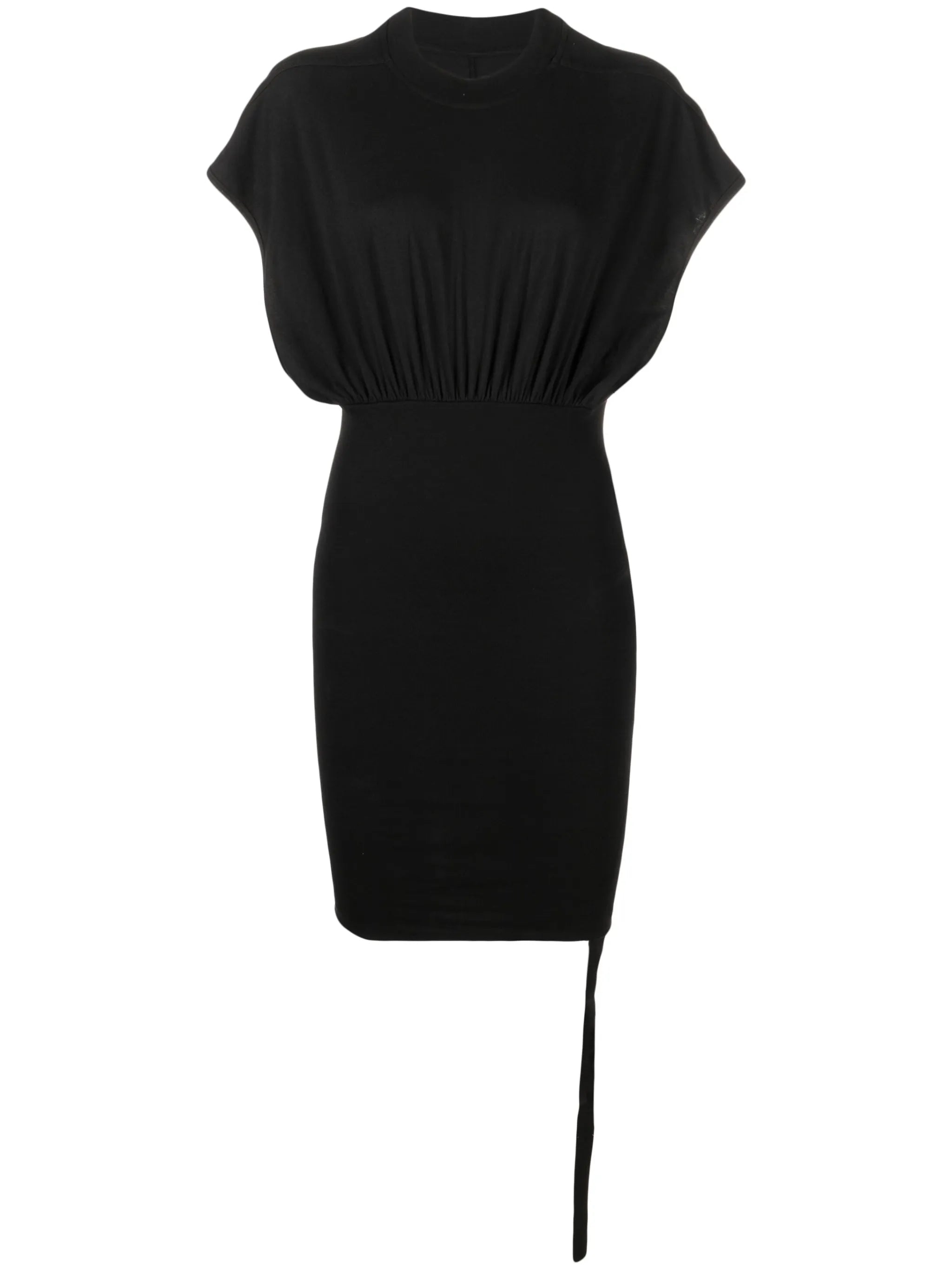 draped cinched minidress