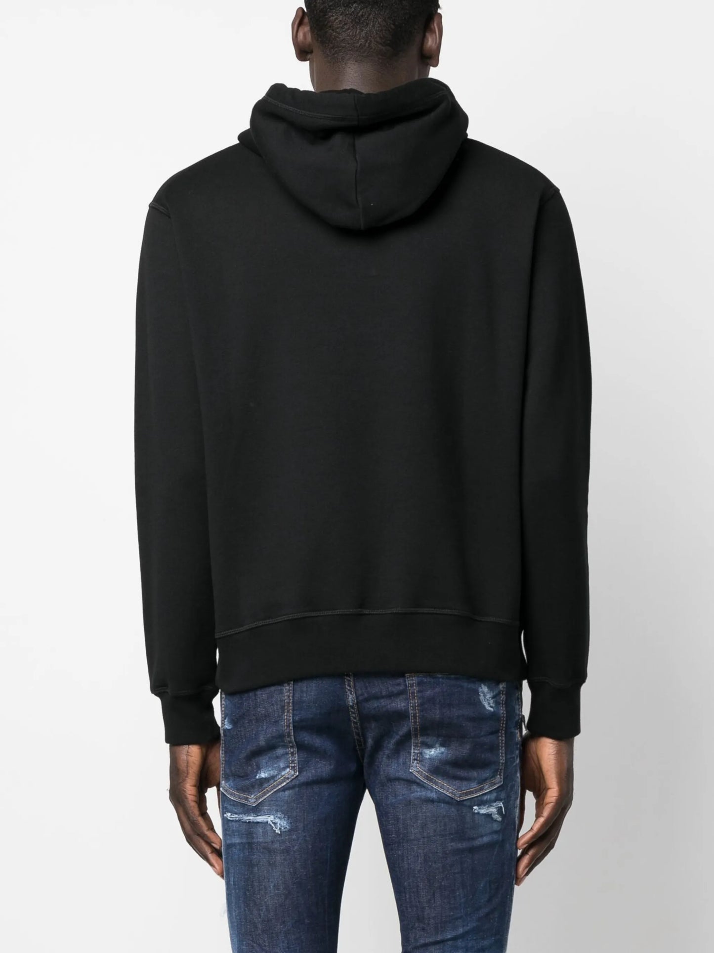 logo-print cotton hoodie