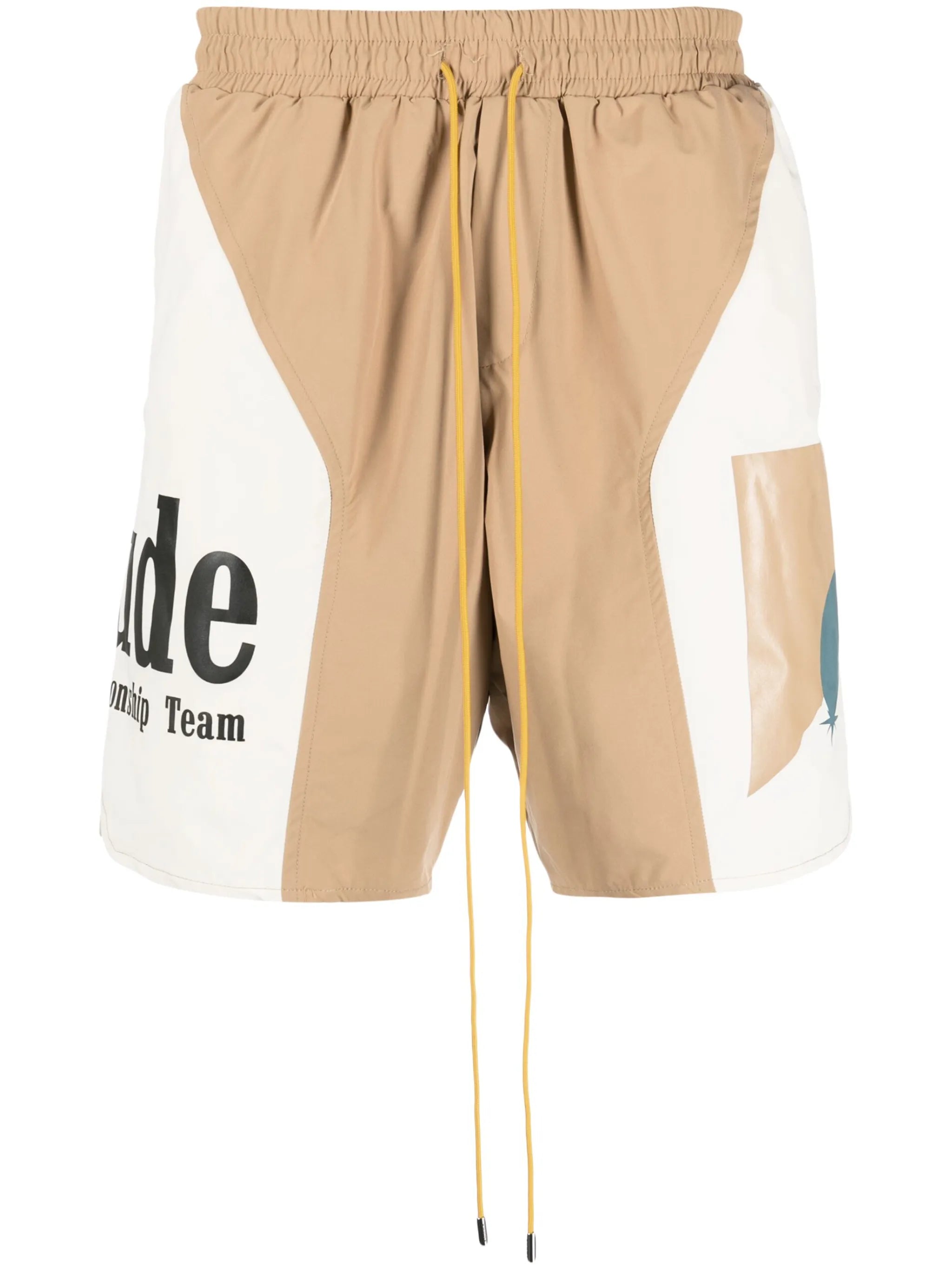 logo-print track shorts