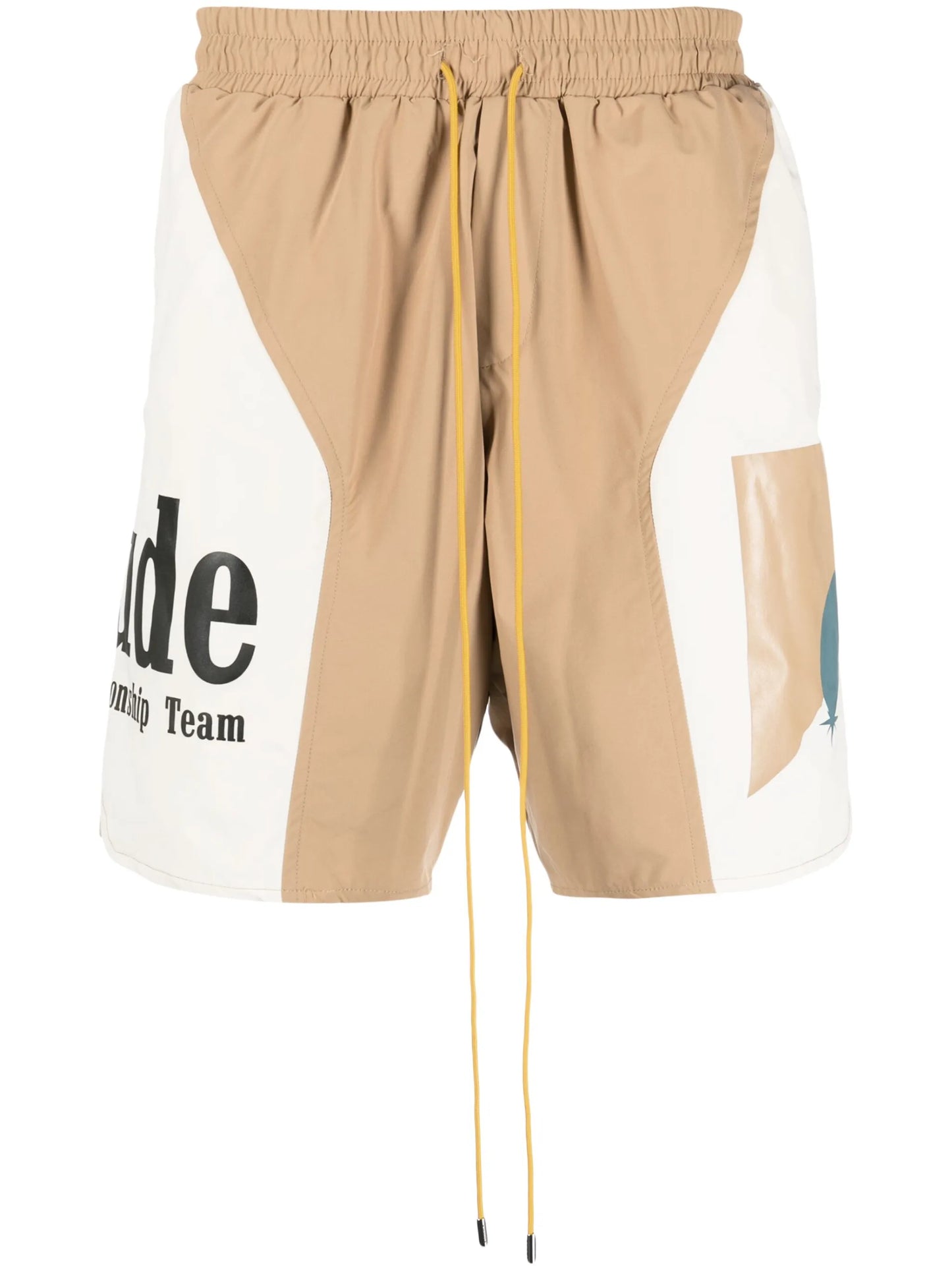 logo-print track shorts