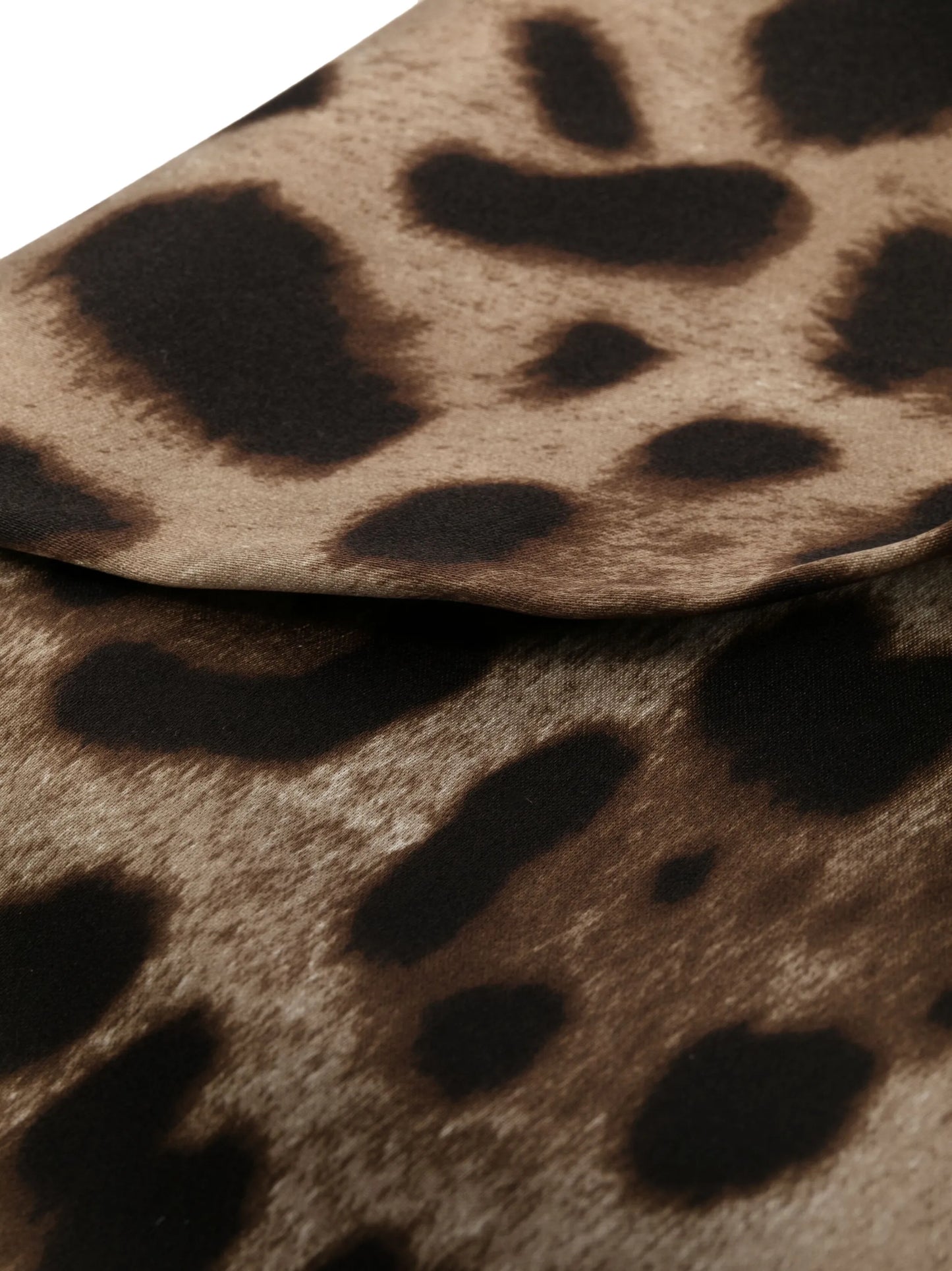 leopard-print long gloves