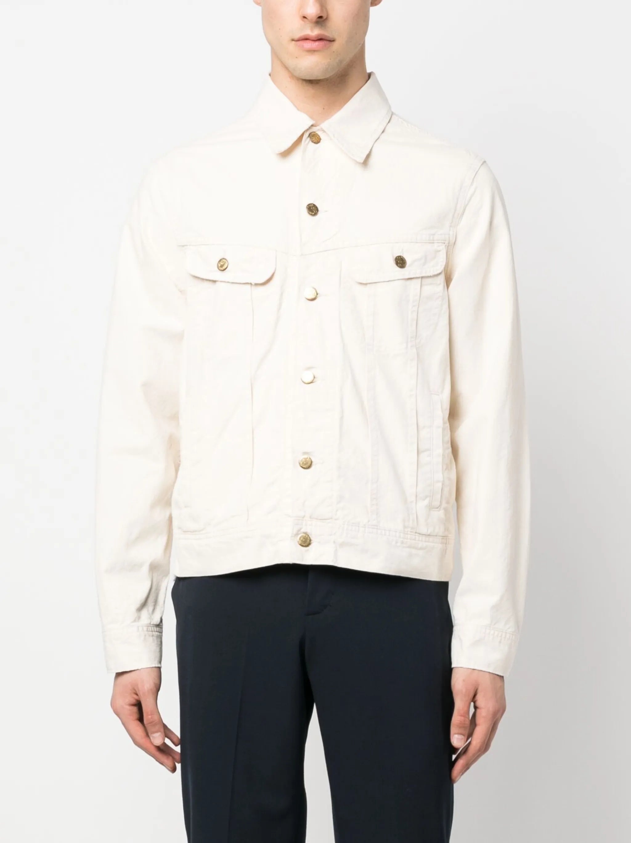 chenille logo patch-detail denim jacket