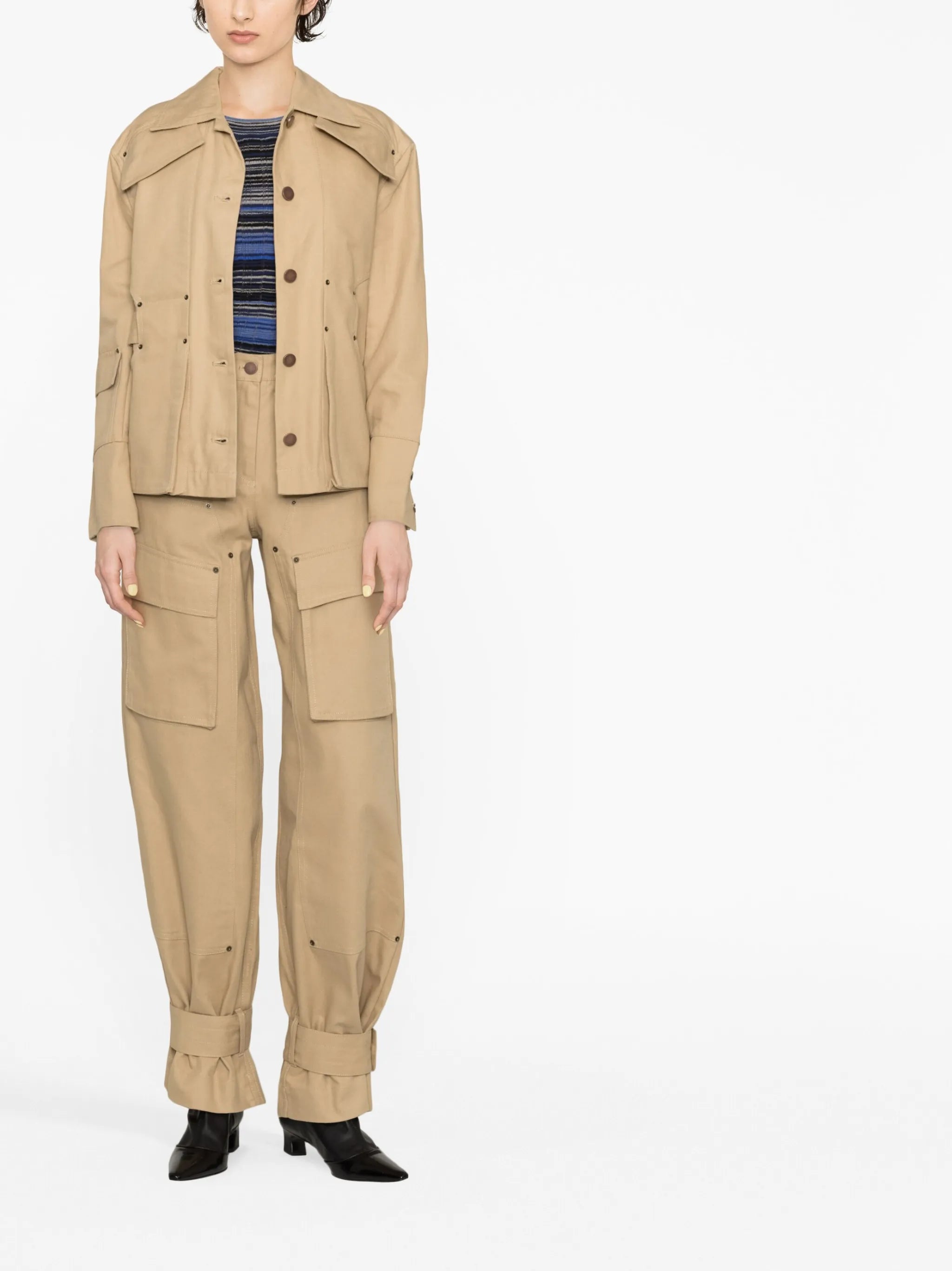 cotton cargo trousers