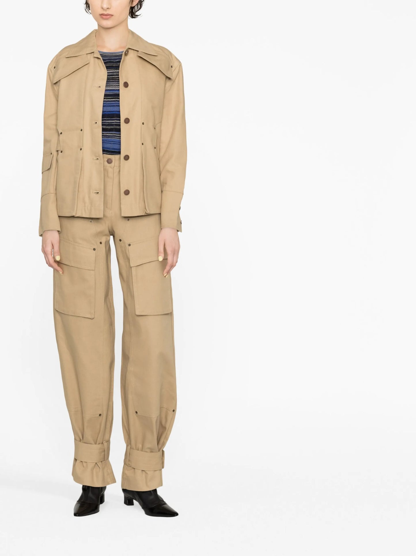 cotton cargo trousers
