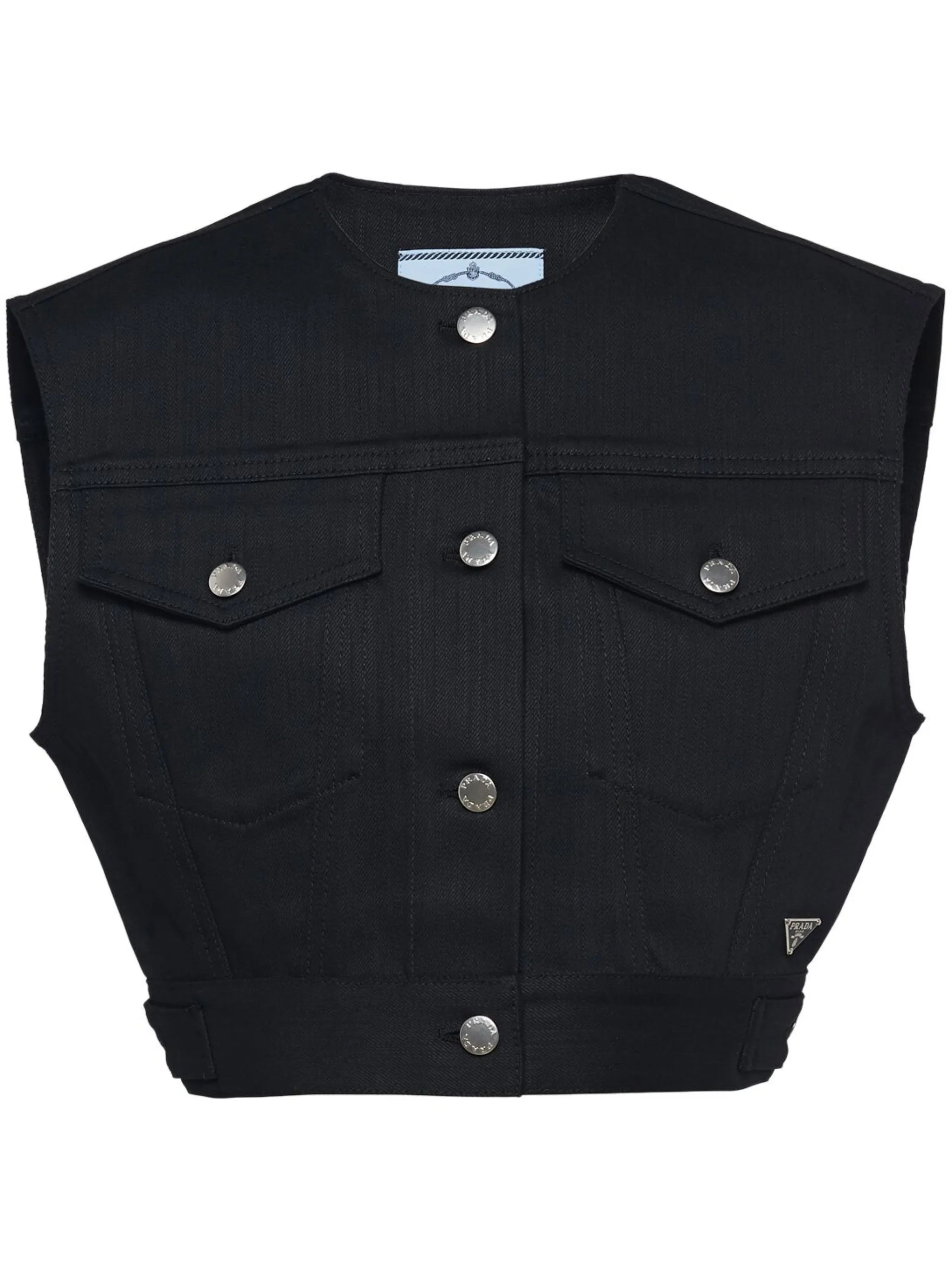 sleeveless denim vest