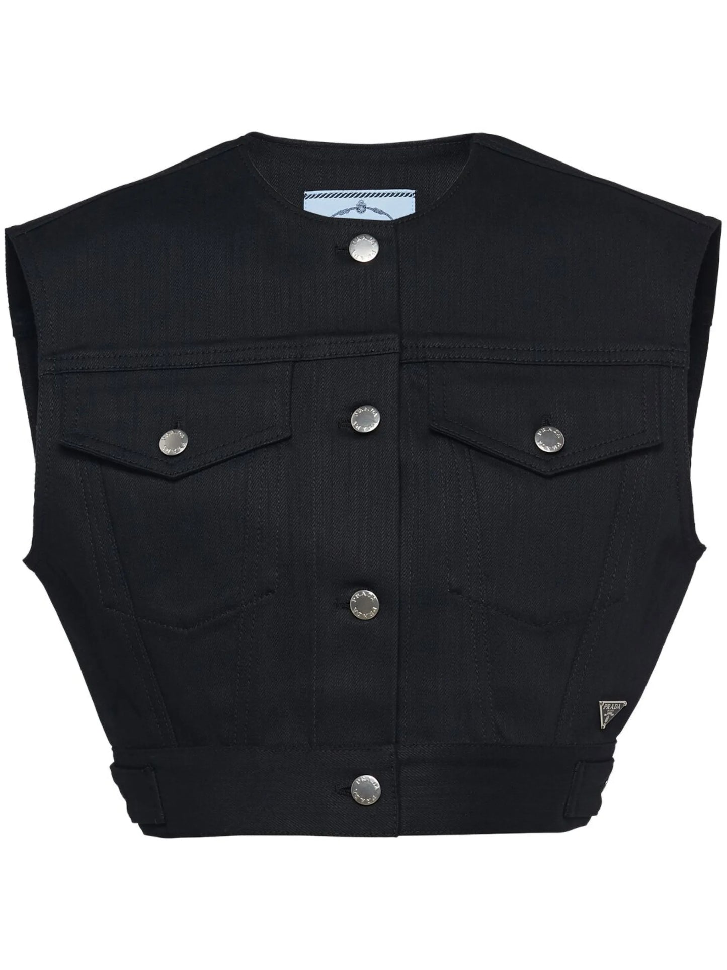 sleeveless denim vest