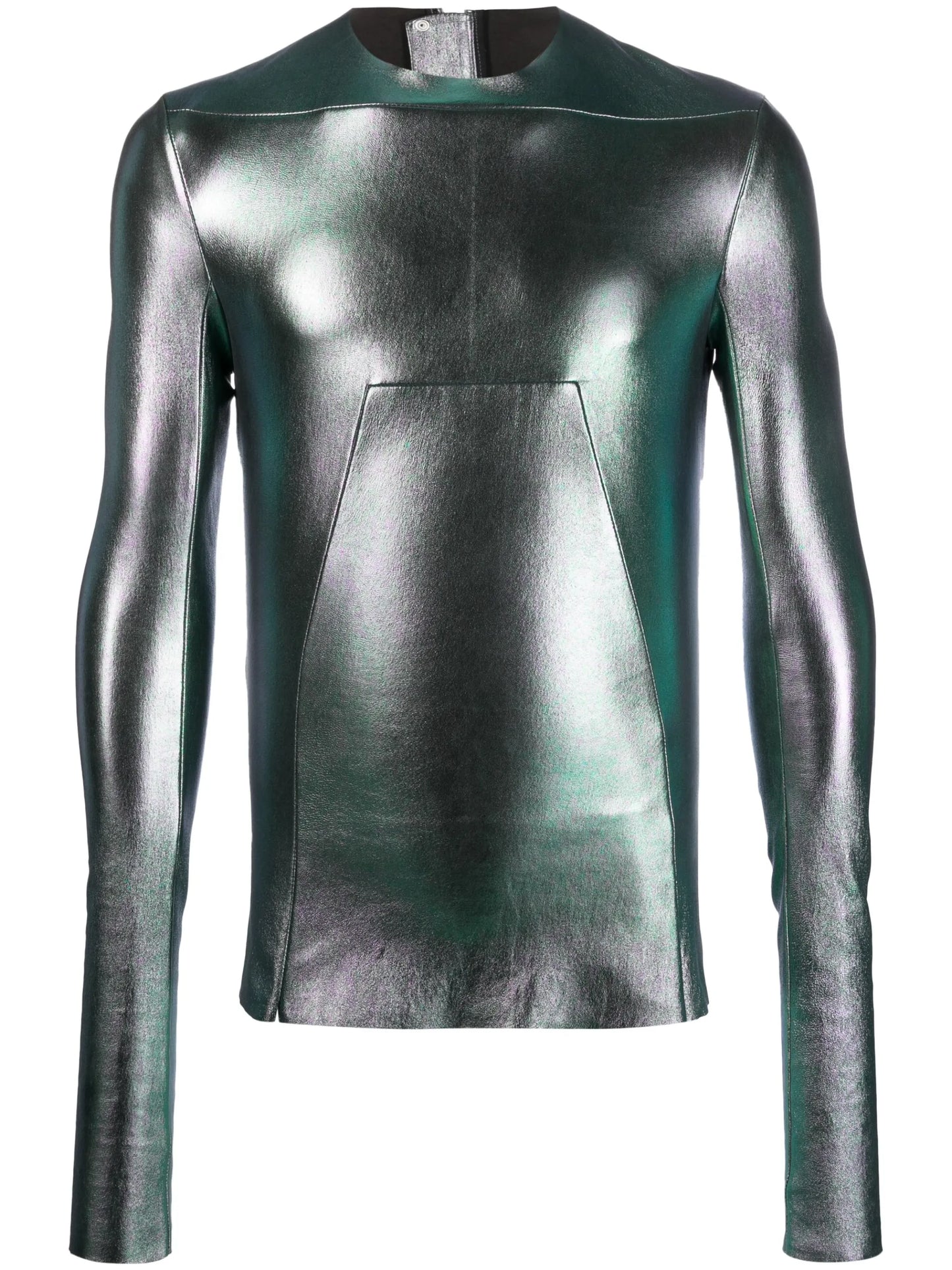 long sleeves metallic shirt