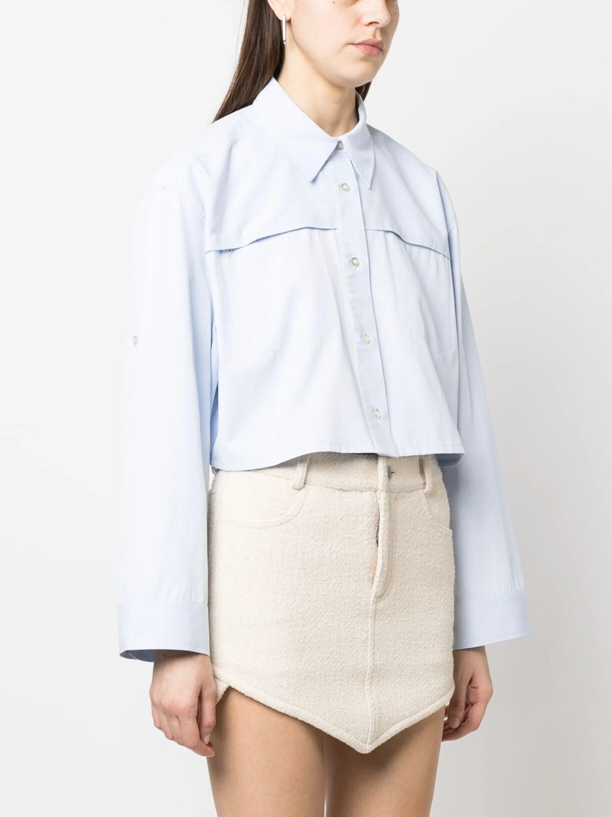 long-sleeve cropped shirt