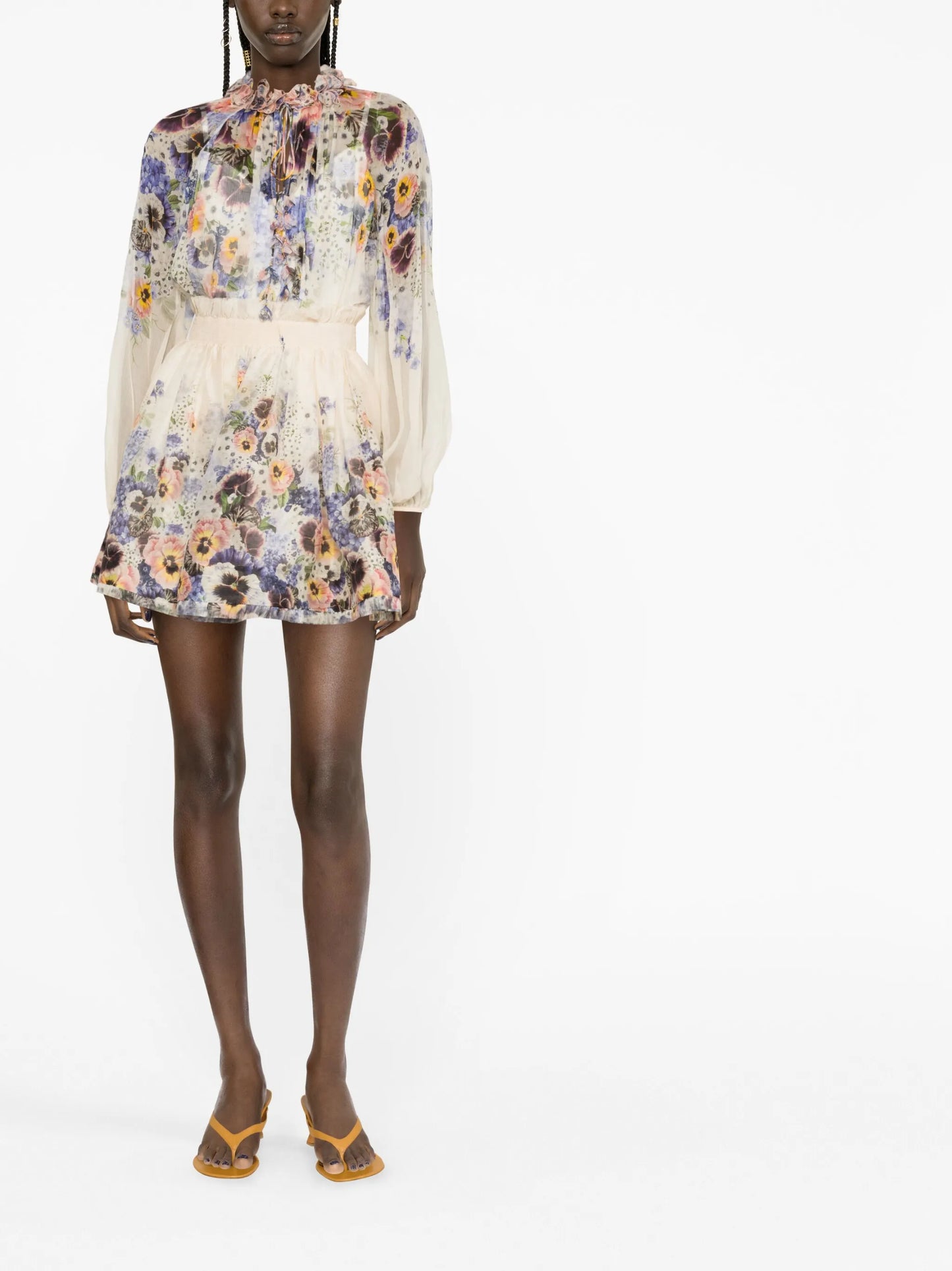 Tama floral-print miniskirt