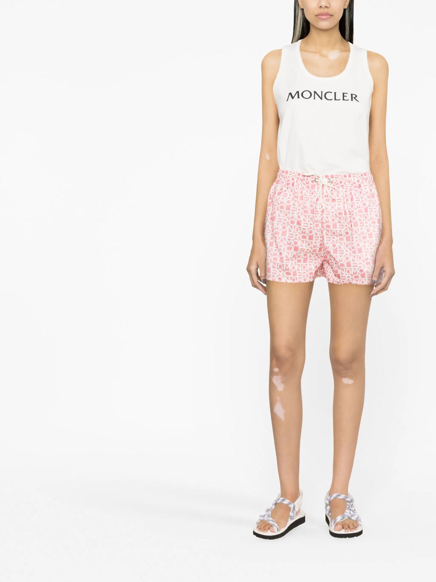 logo-print tank top