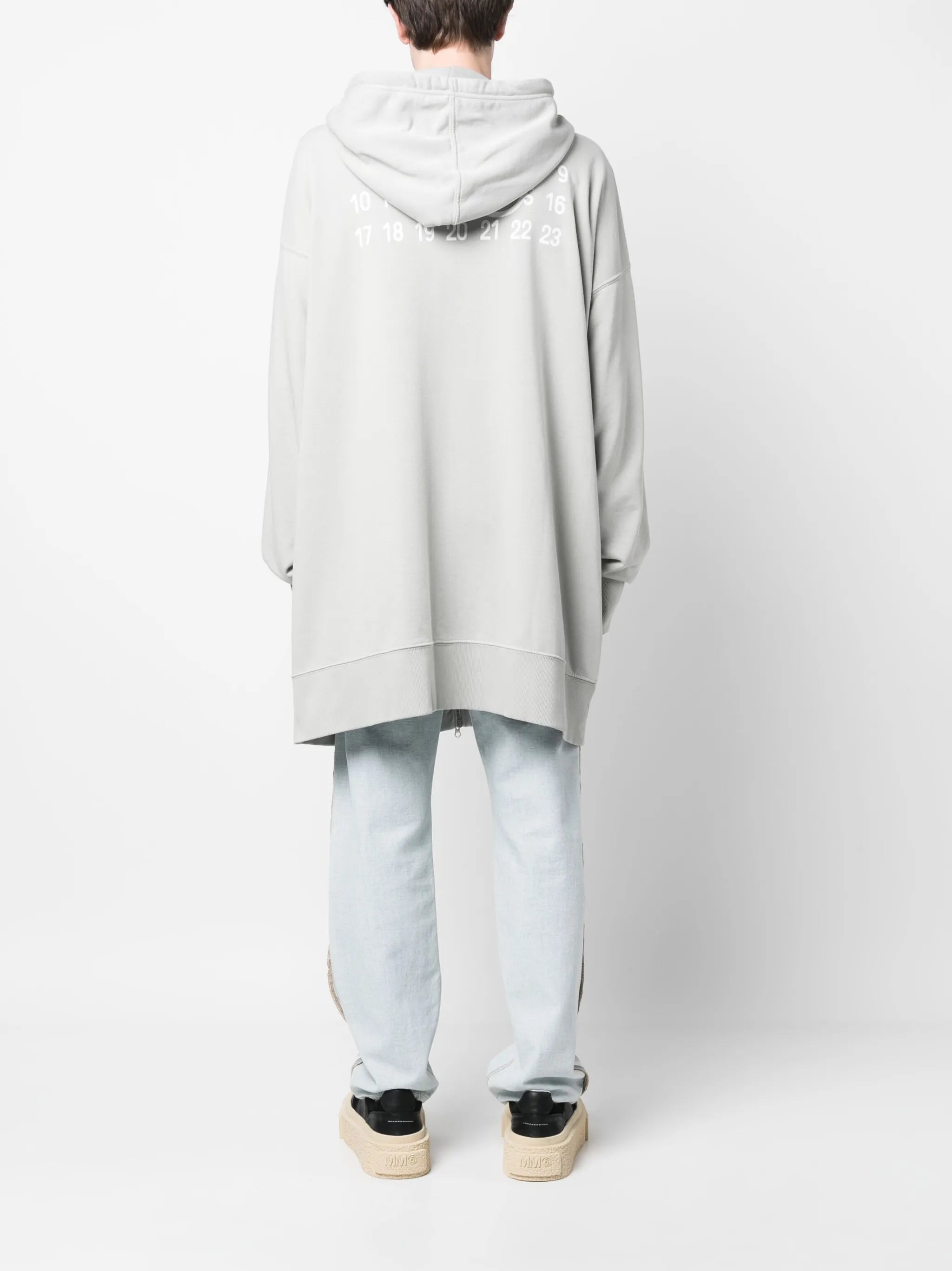 numeric signature-print knit cardigan