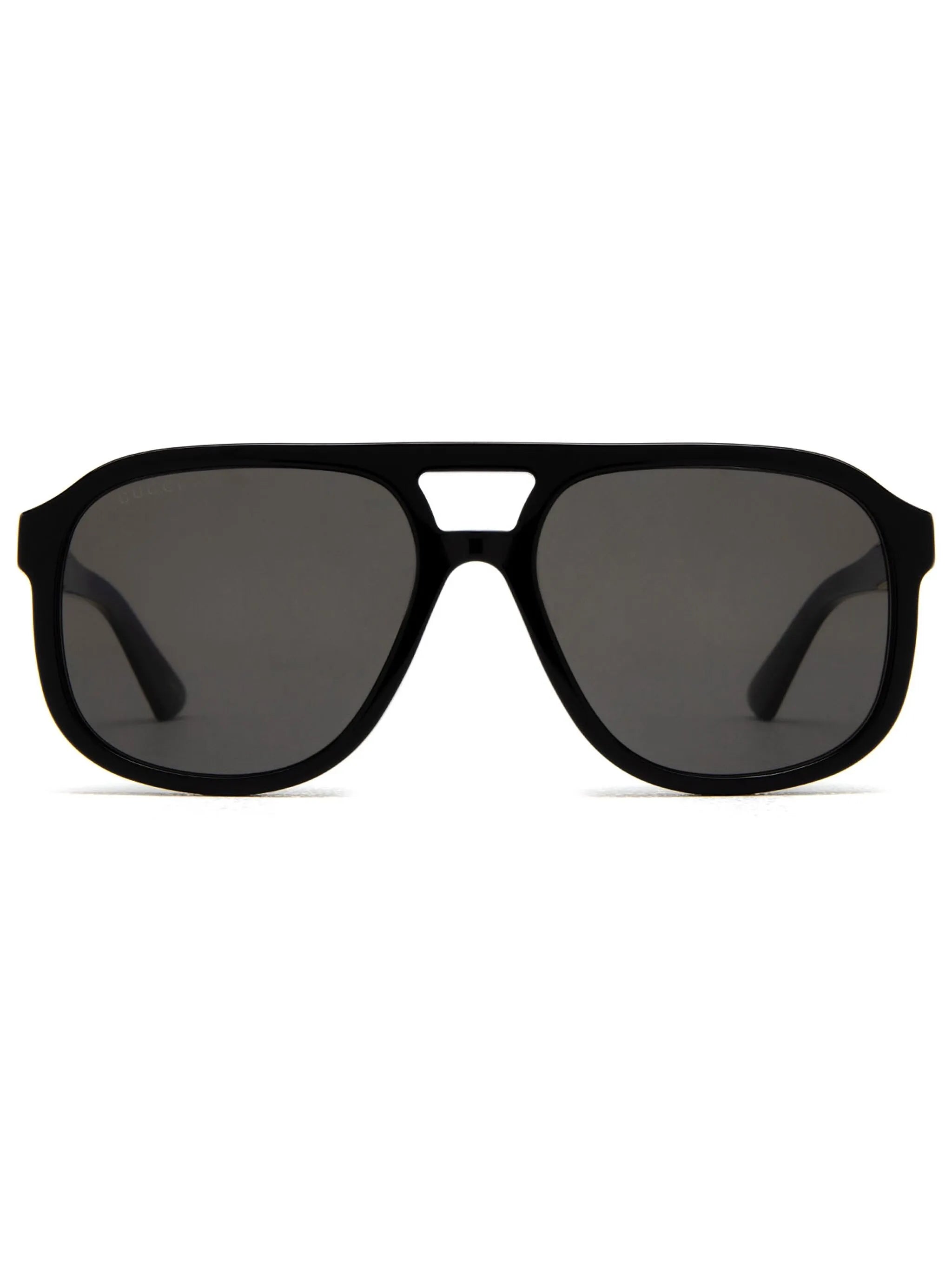 pilot-frame logo-plaque sunglasses